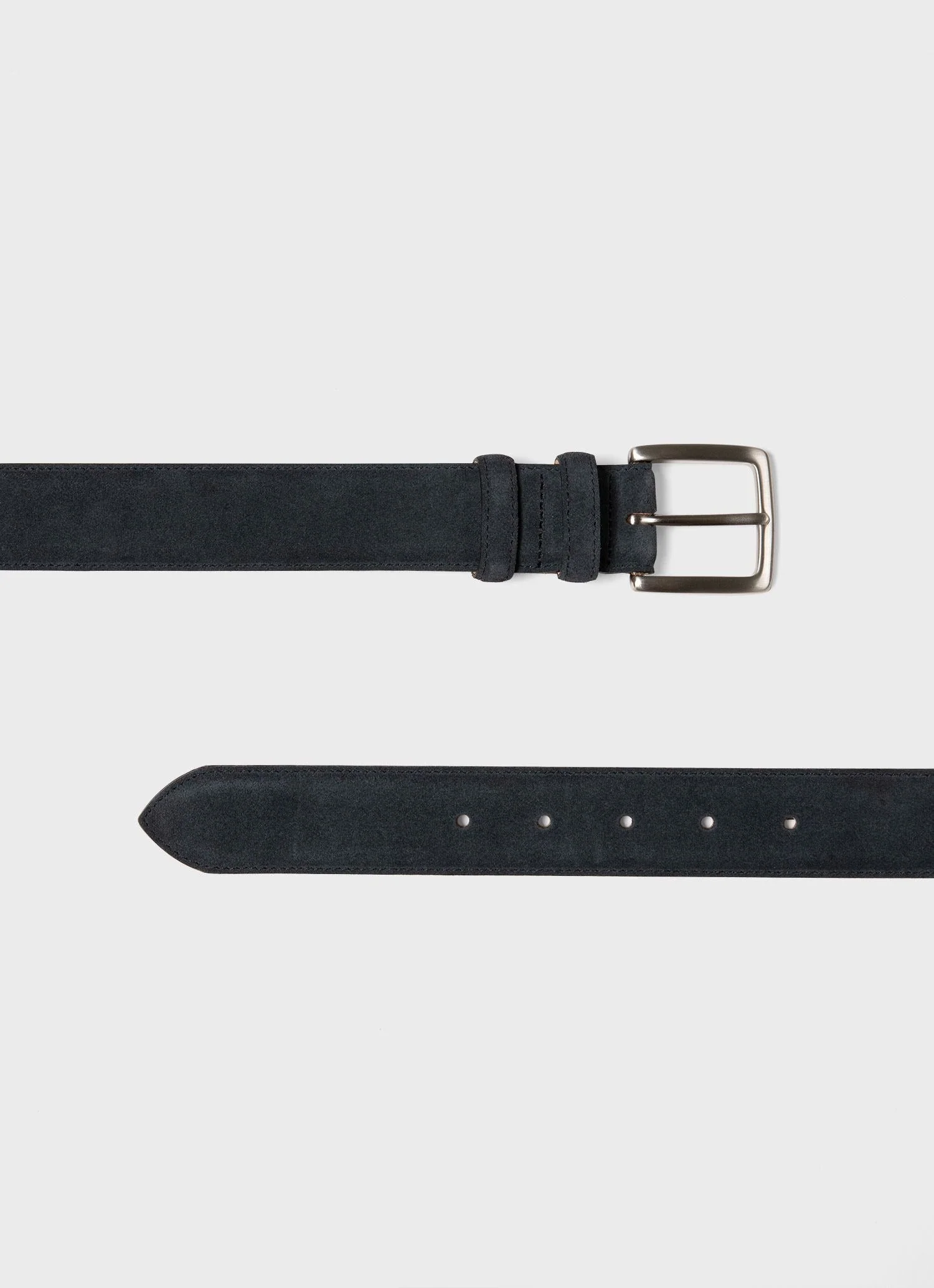 Men's Suede Belt in Navy - Image 3