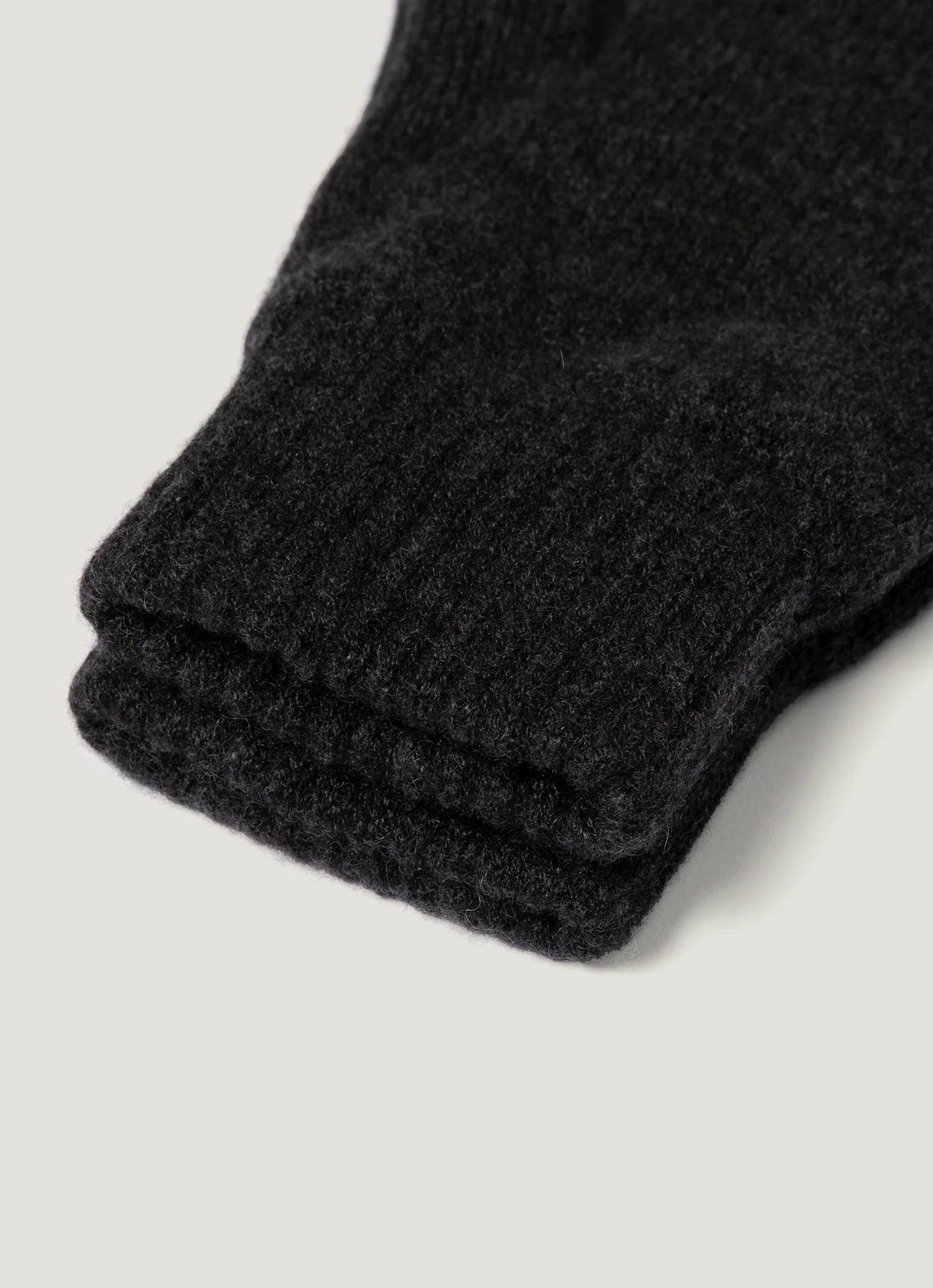 Cashmere Gloves in Charcoal Melange - Image 2