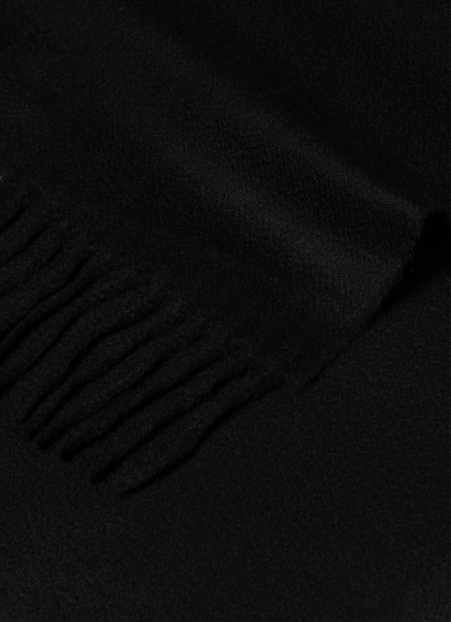 Cashmere Woven Scarf in Black - Image 2
