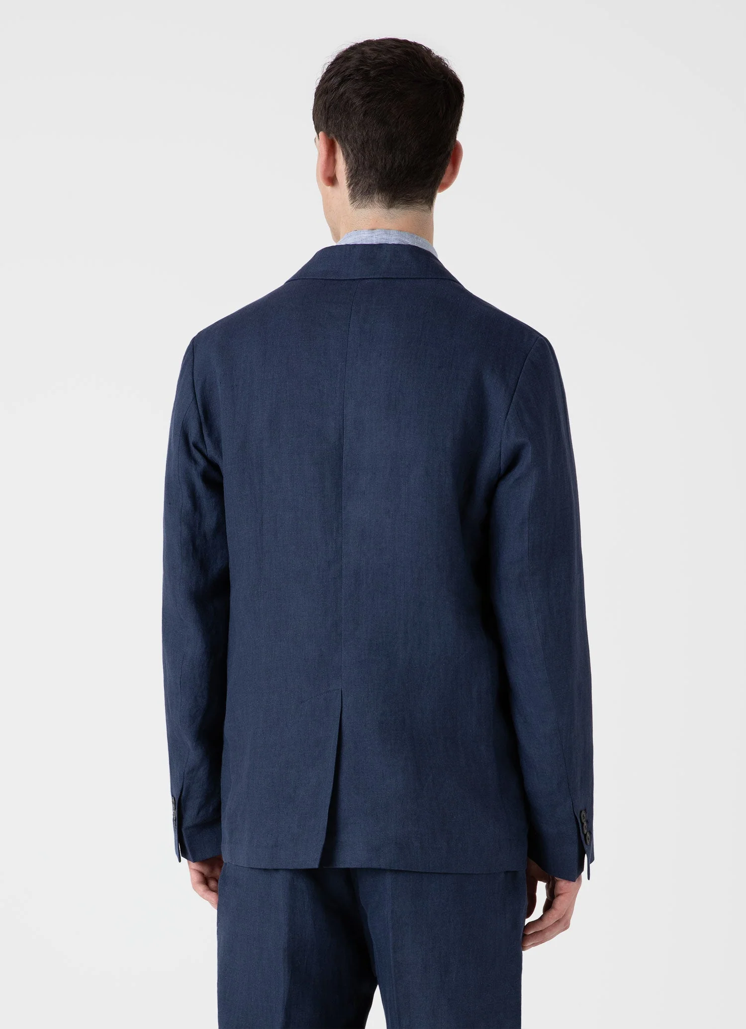 Men's Linen Blazer in Light Navy - Image 5