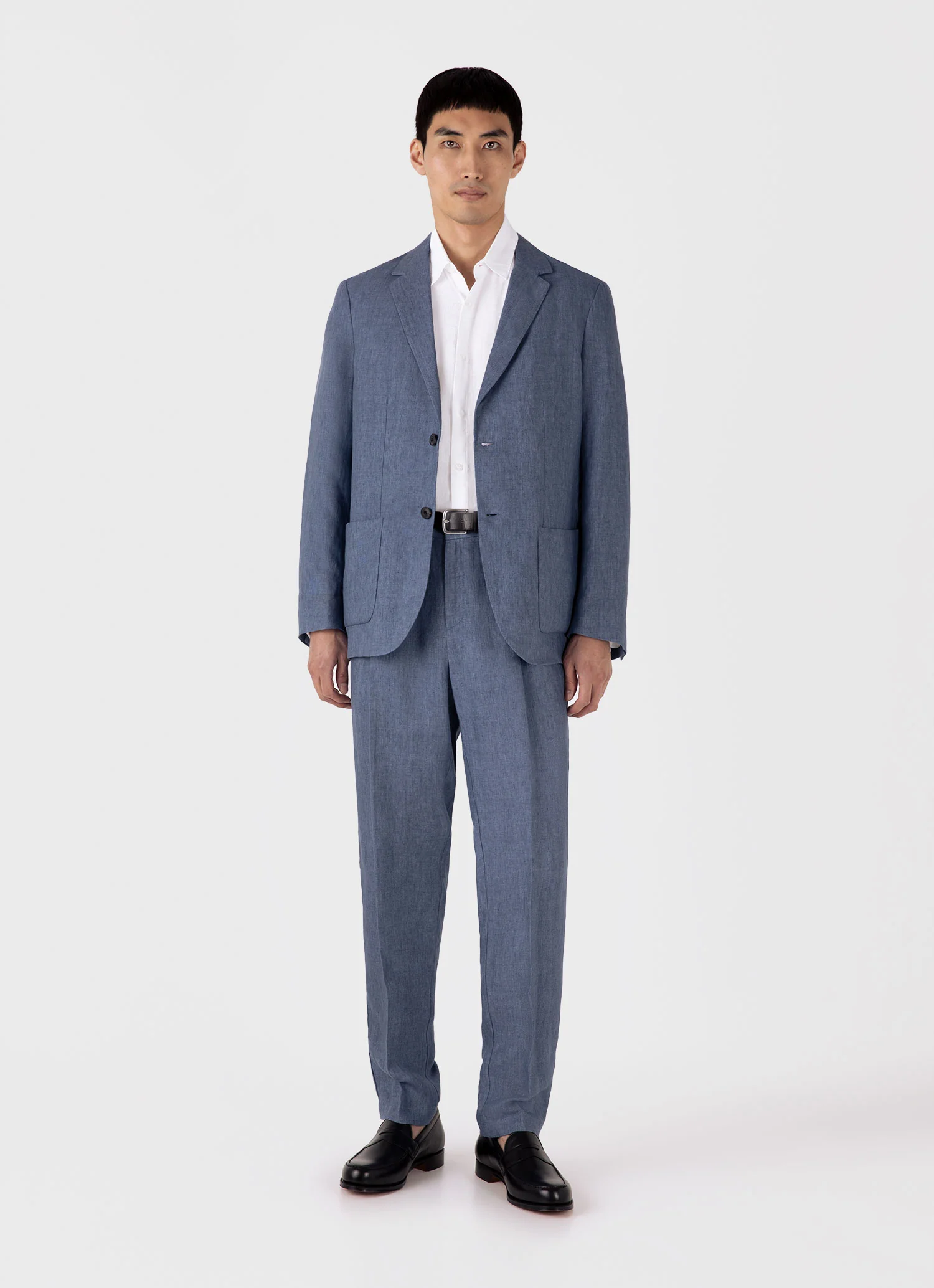 Men's Linen Shirt in White - Image 3