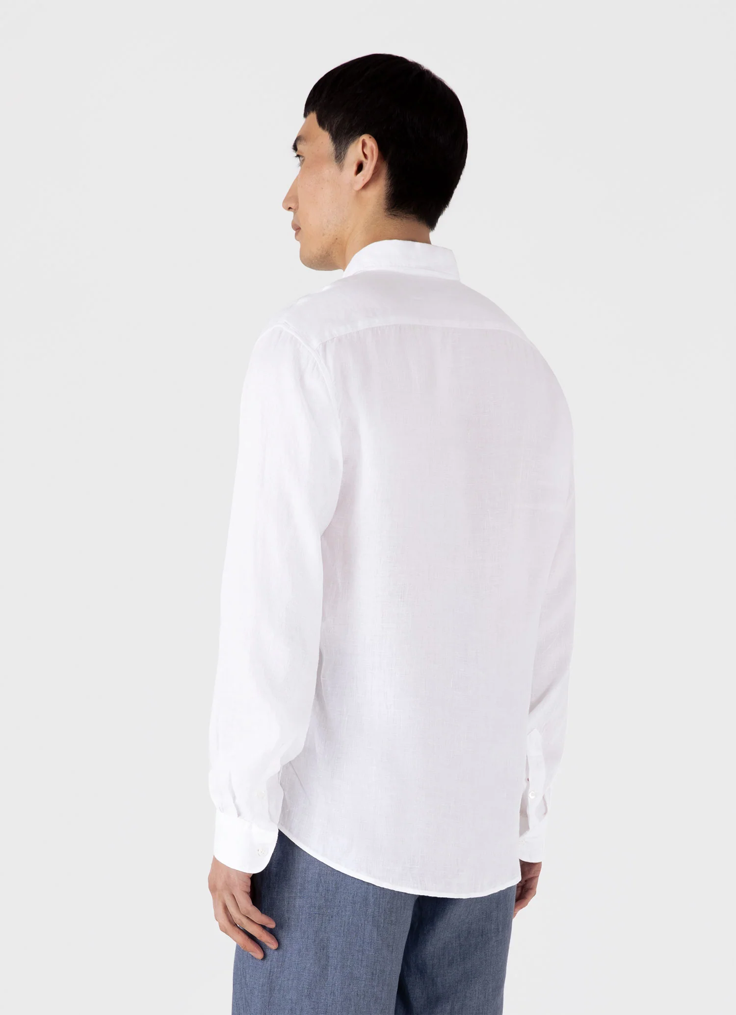 Men's Linen Shirt in White - Image 5