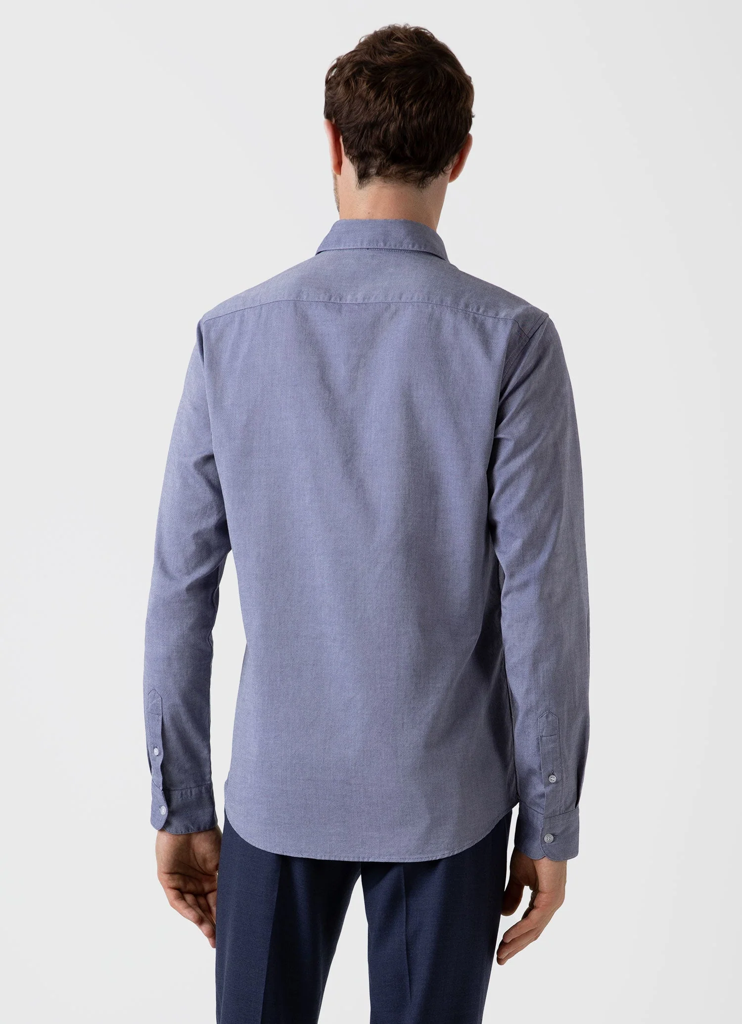 Men's Oxford Shirt in Dark Blue - Image 5