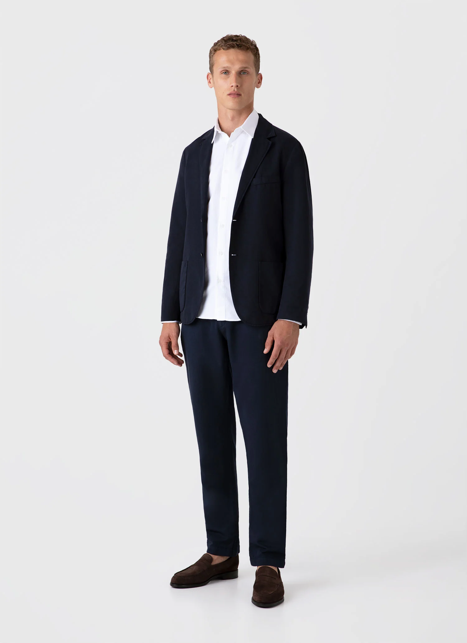 Men's Oxford Shirt in White - Image 3