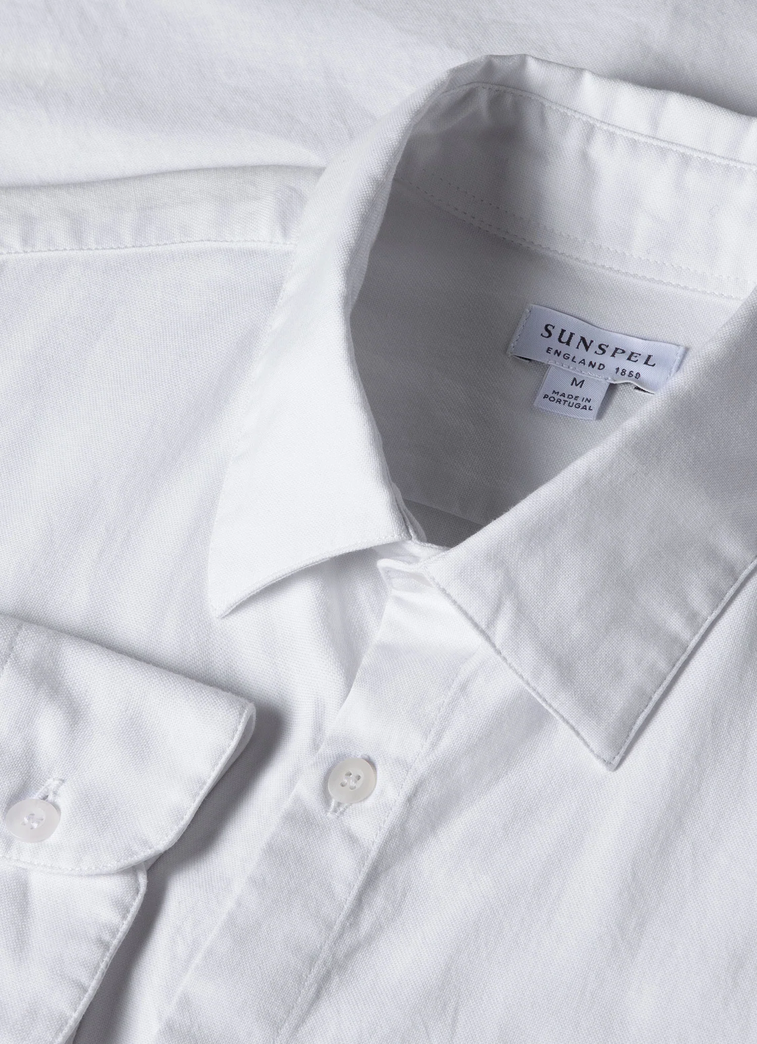 Men's Oxford Shirt in White - Image 4