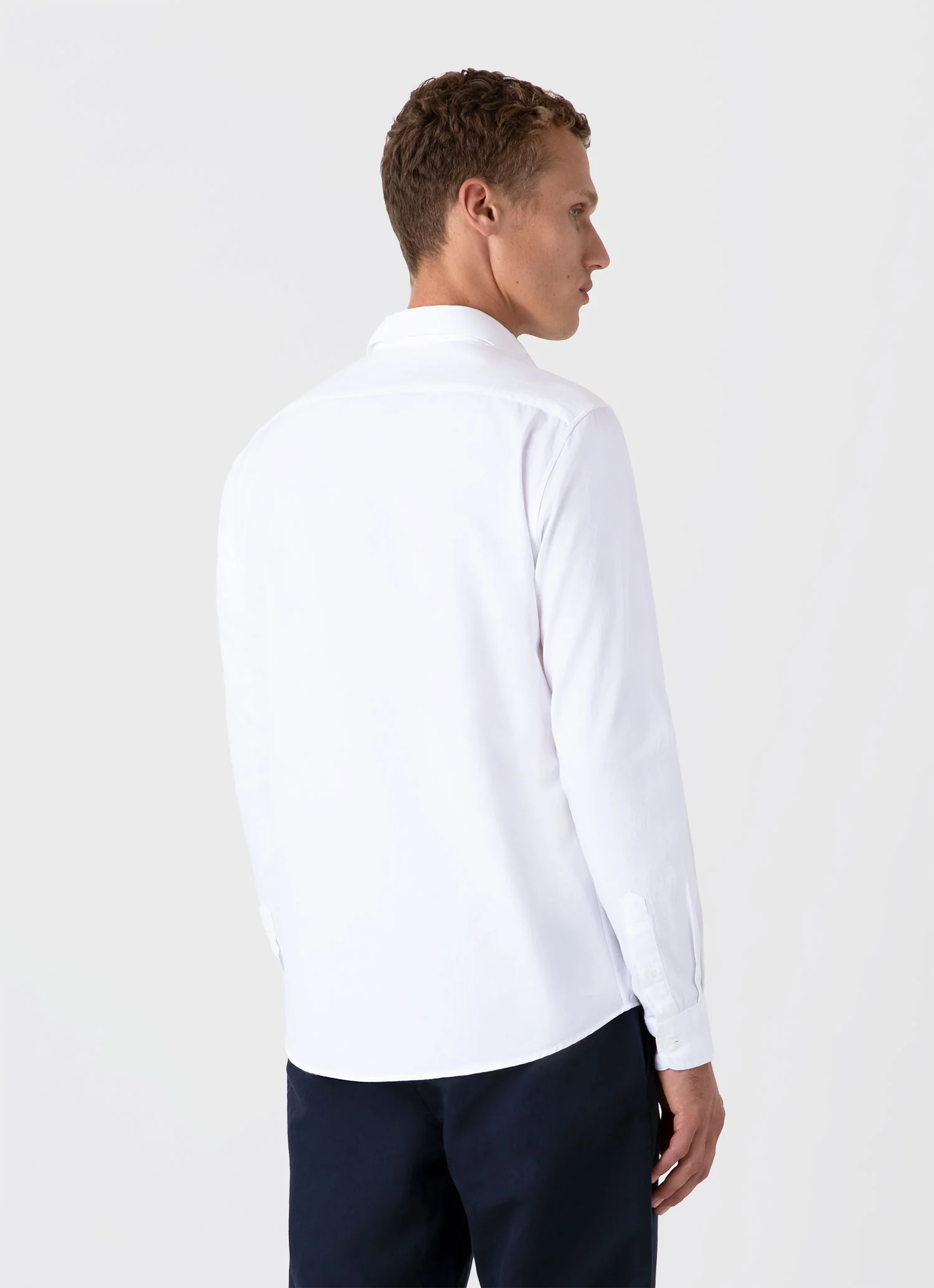 Men's Oxford Shirt in White - Image 5