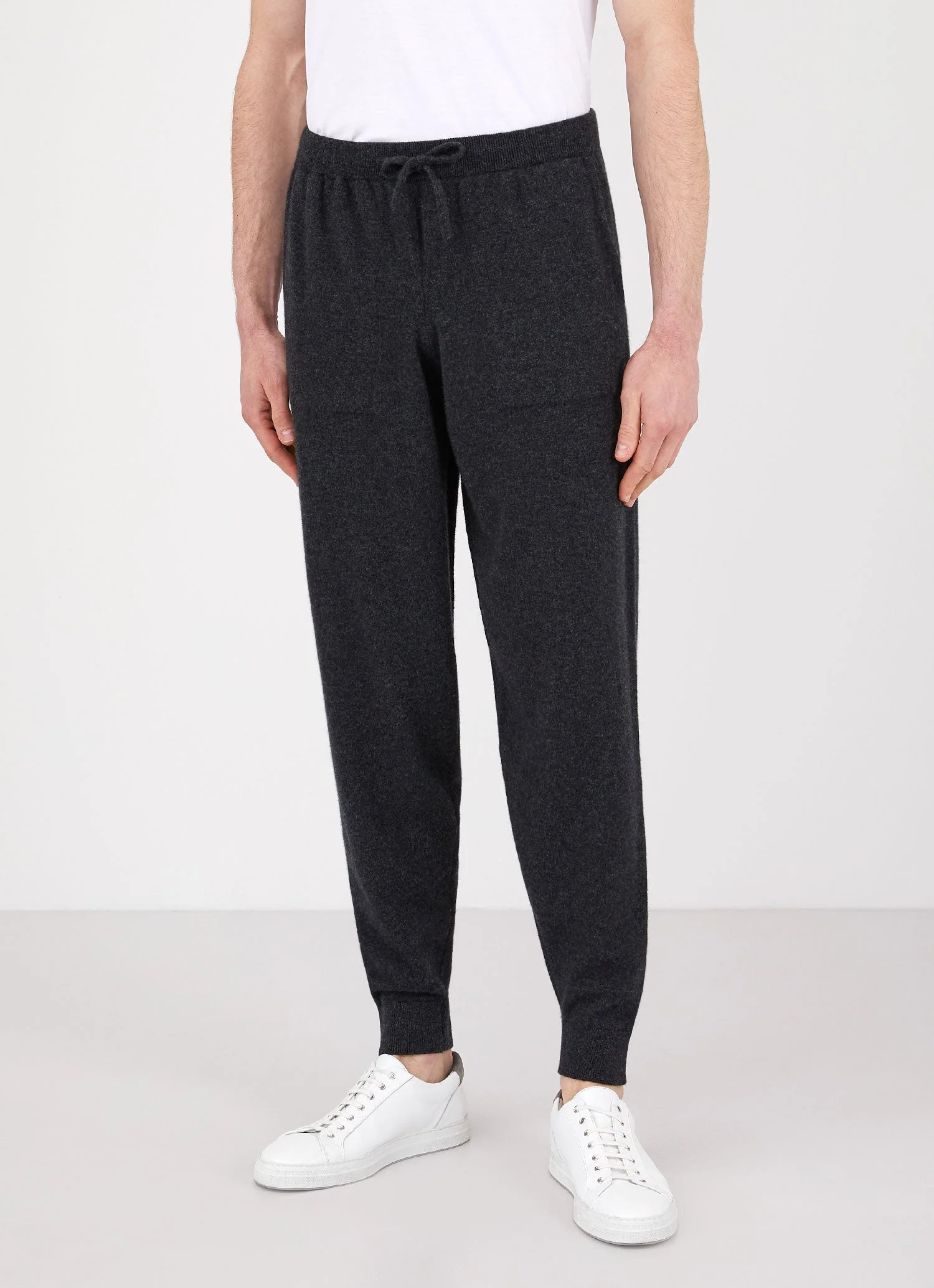Men's Cashmere Lounge Pant in Charcoal Melange - Image 3