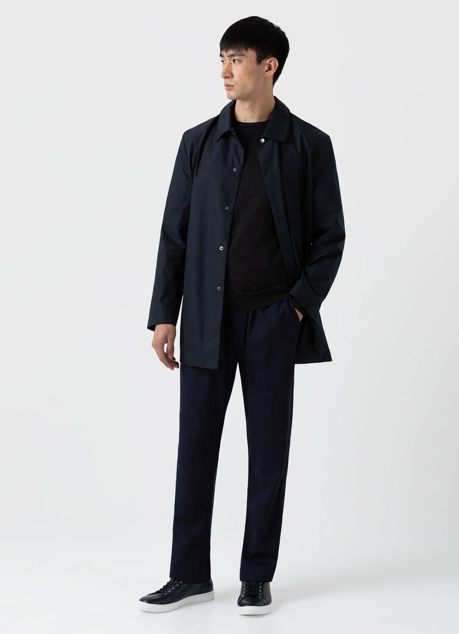 Men's Ventile Mac in Dark Navy - Image 3