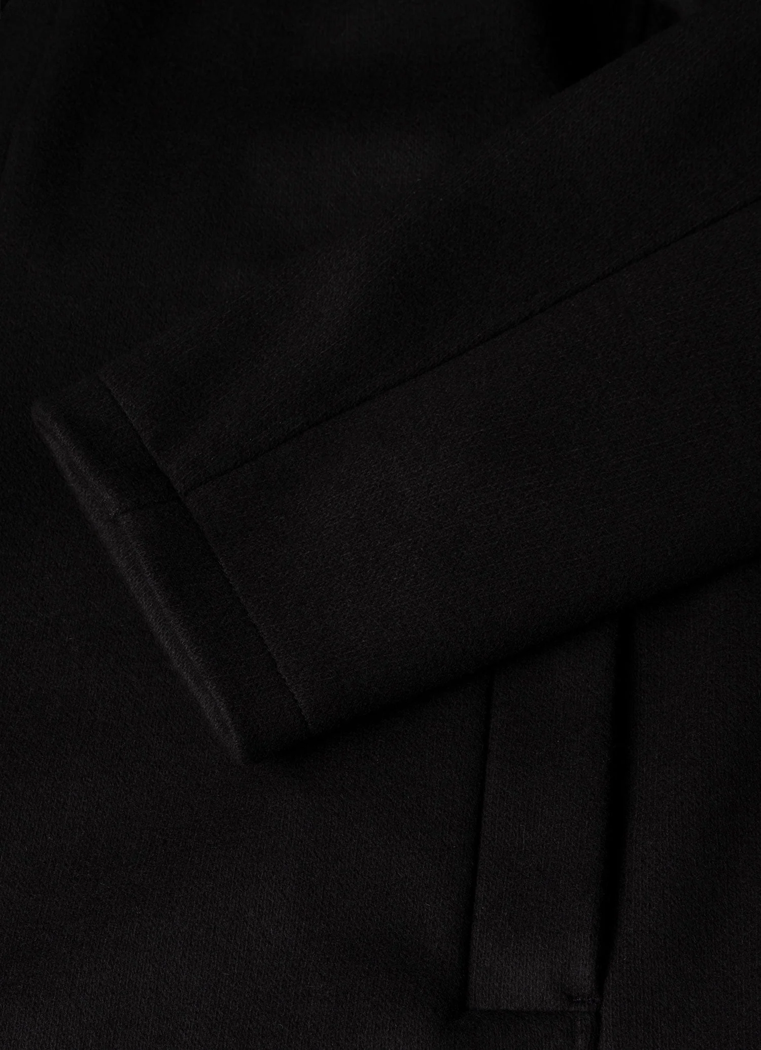 Men's Boiled Wool Coat in Navy - Image 7