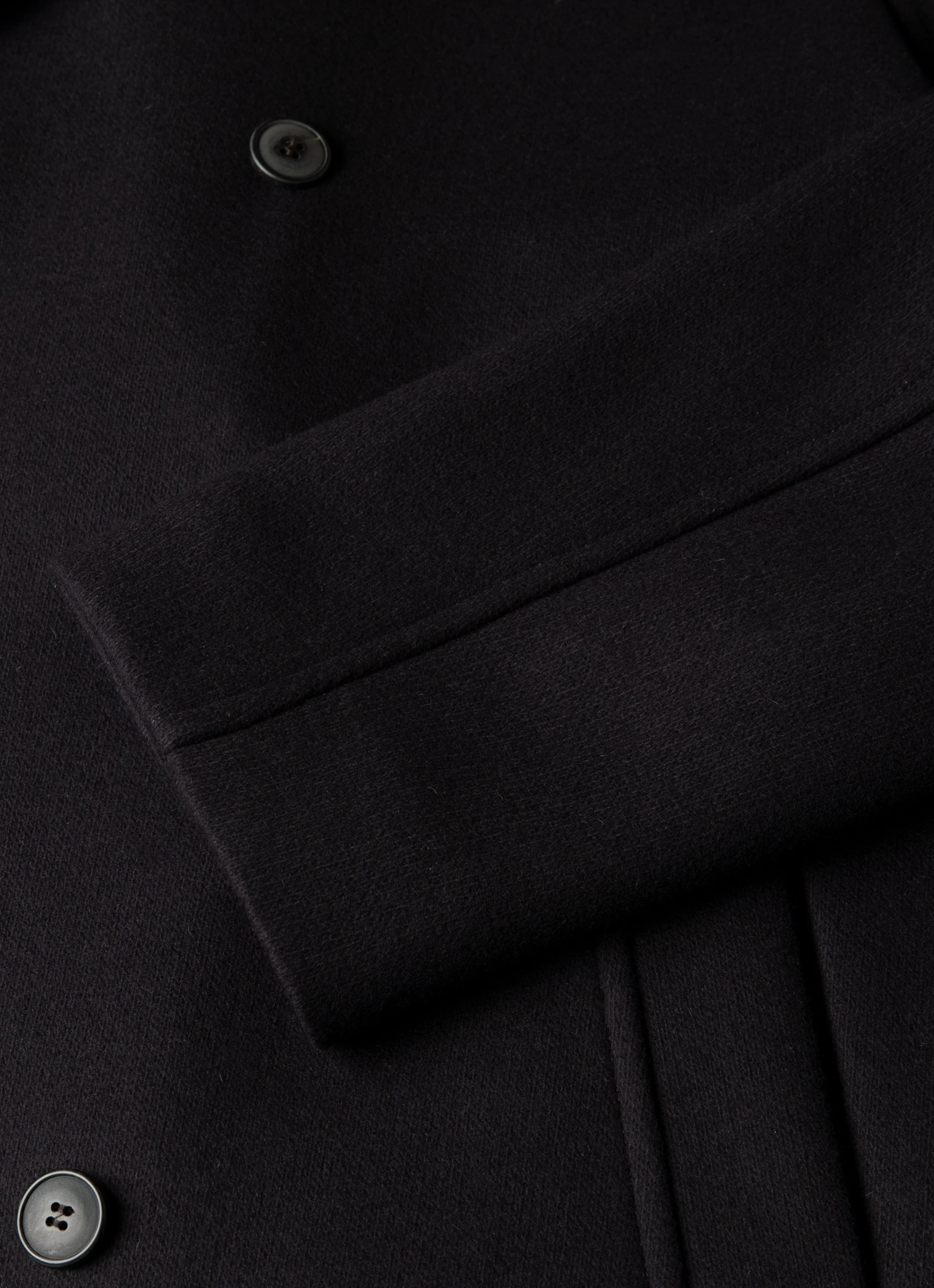 Men's Boiled Wool Pea Coat in Navy - Image 7