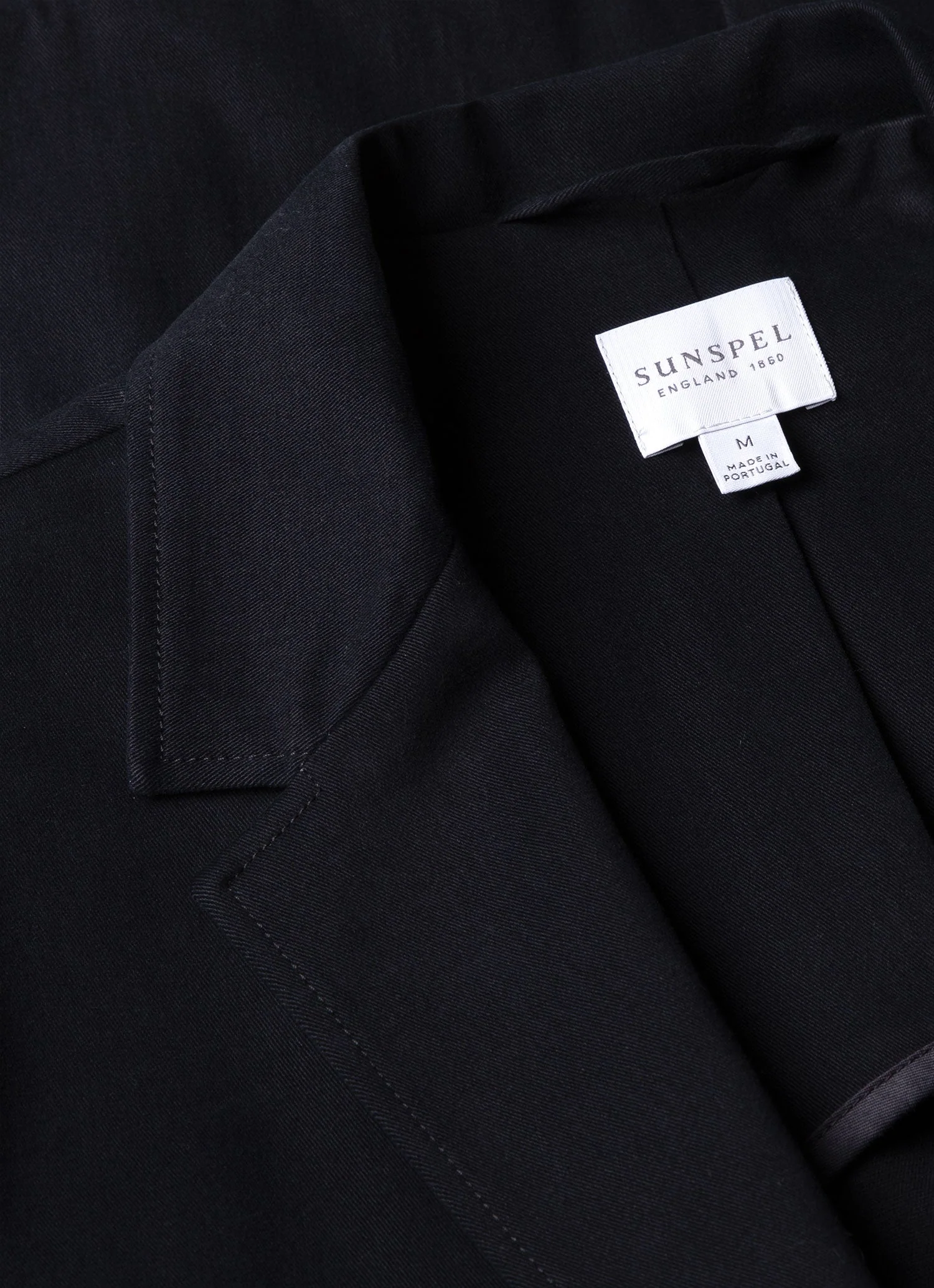Men's Brushed Cotton Wool Blazer in Navy - Image 4
