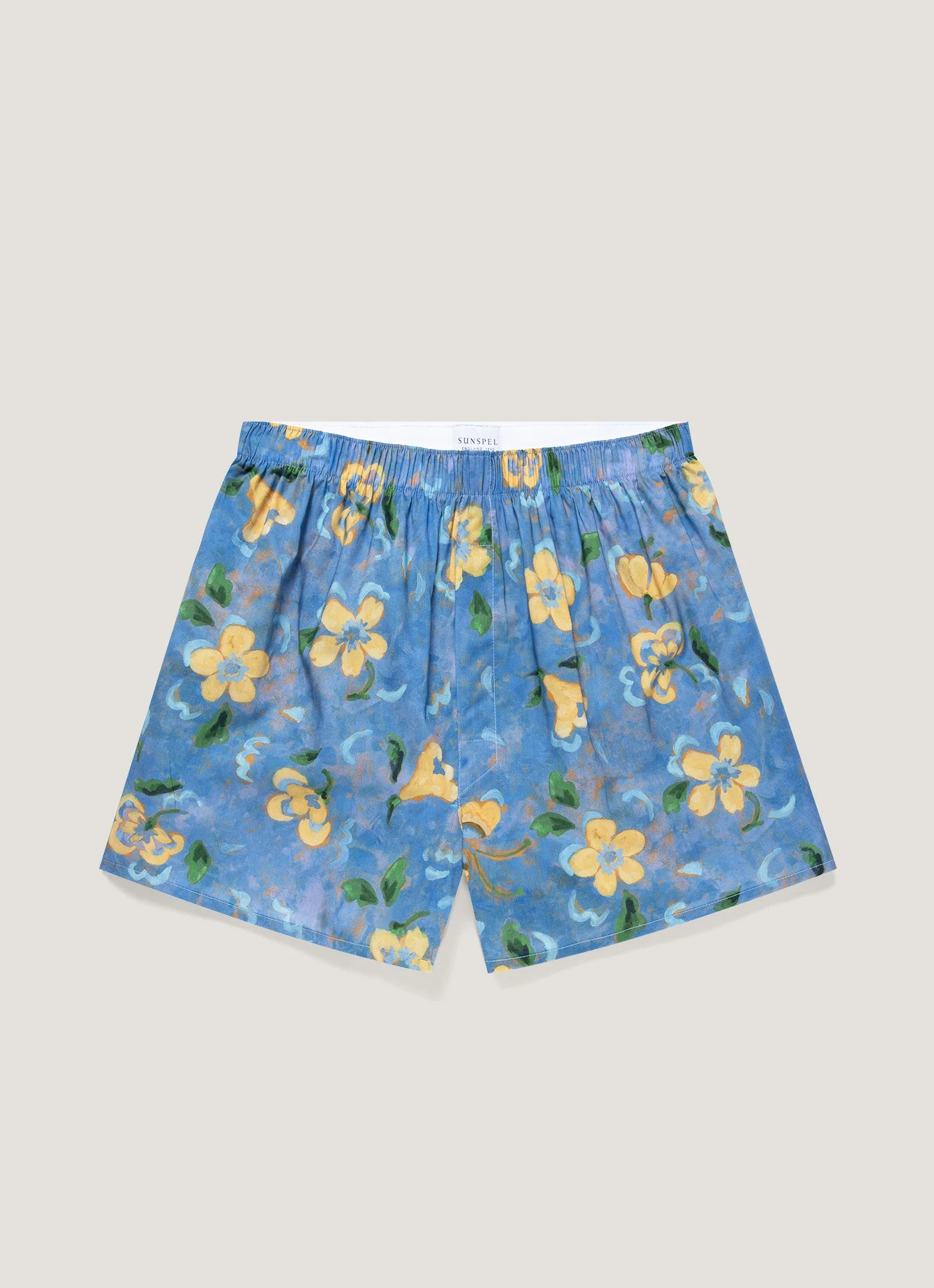 Men's Classic Boxer Short in Liberty Fabric in Blue Tulip