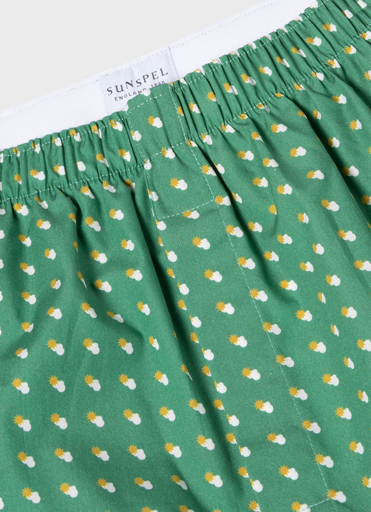 Men's Classic Boxer Short in Green Sun & Clouds - Image 4