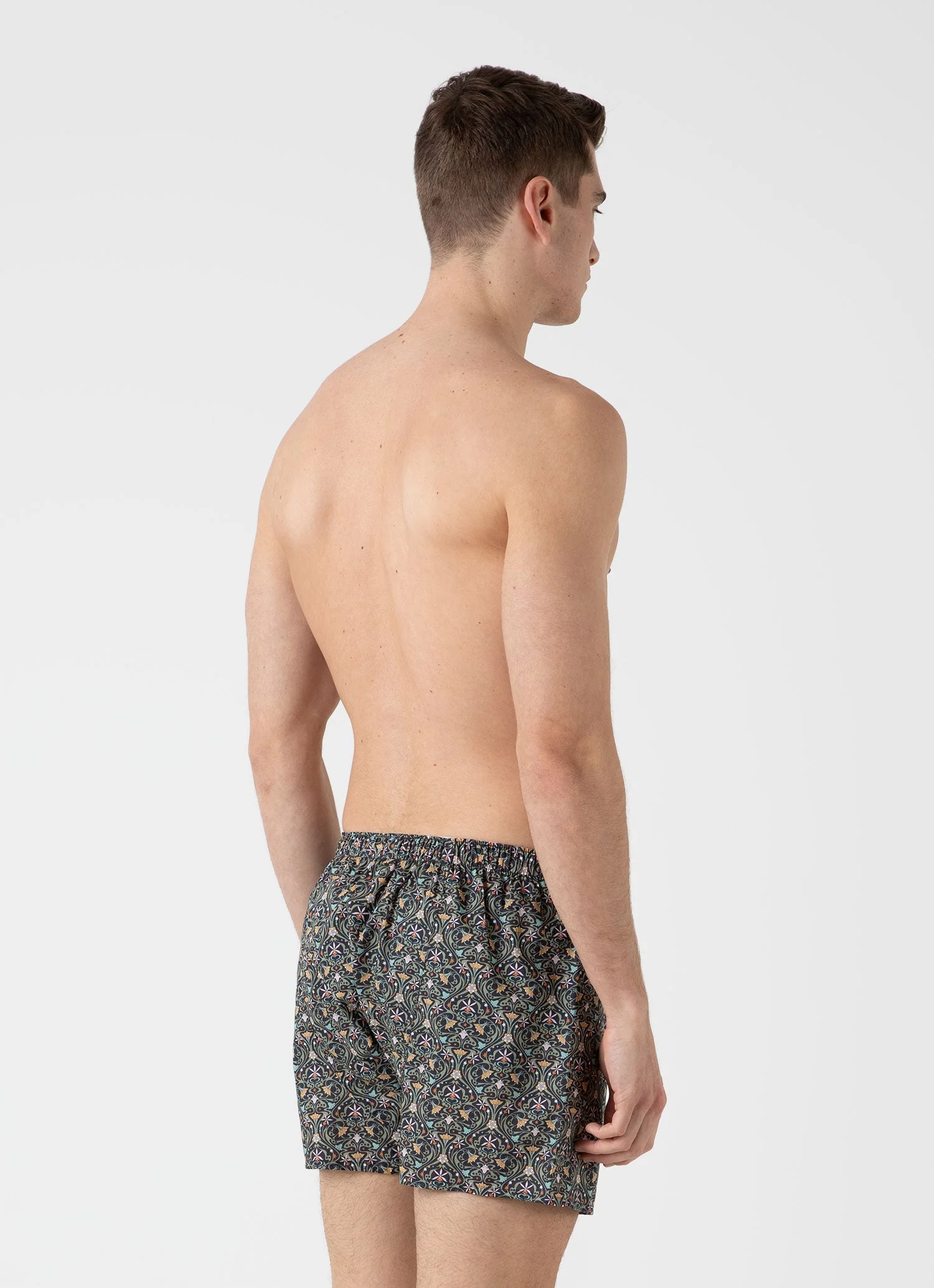 Men's Classic Boxer Short in Liberty Fabric in Ghost Orchid - Image 3
