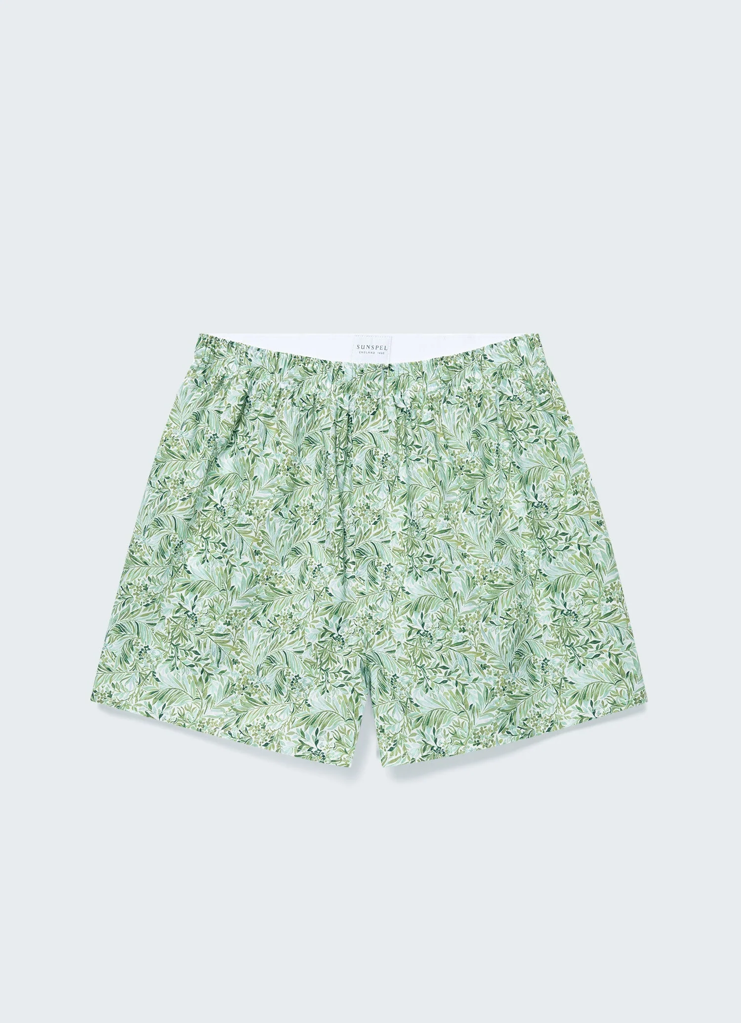 Men's Classic Boxer Short in Liberty Fabric in Green Garden