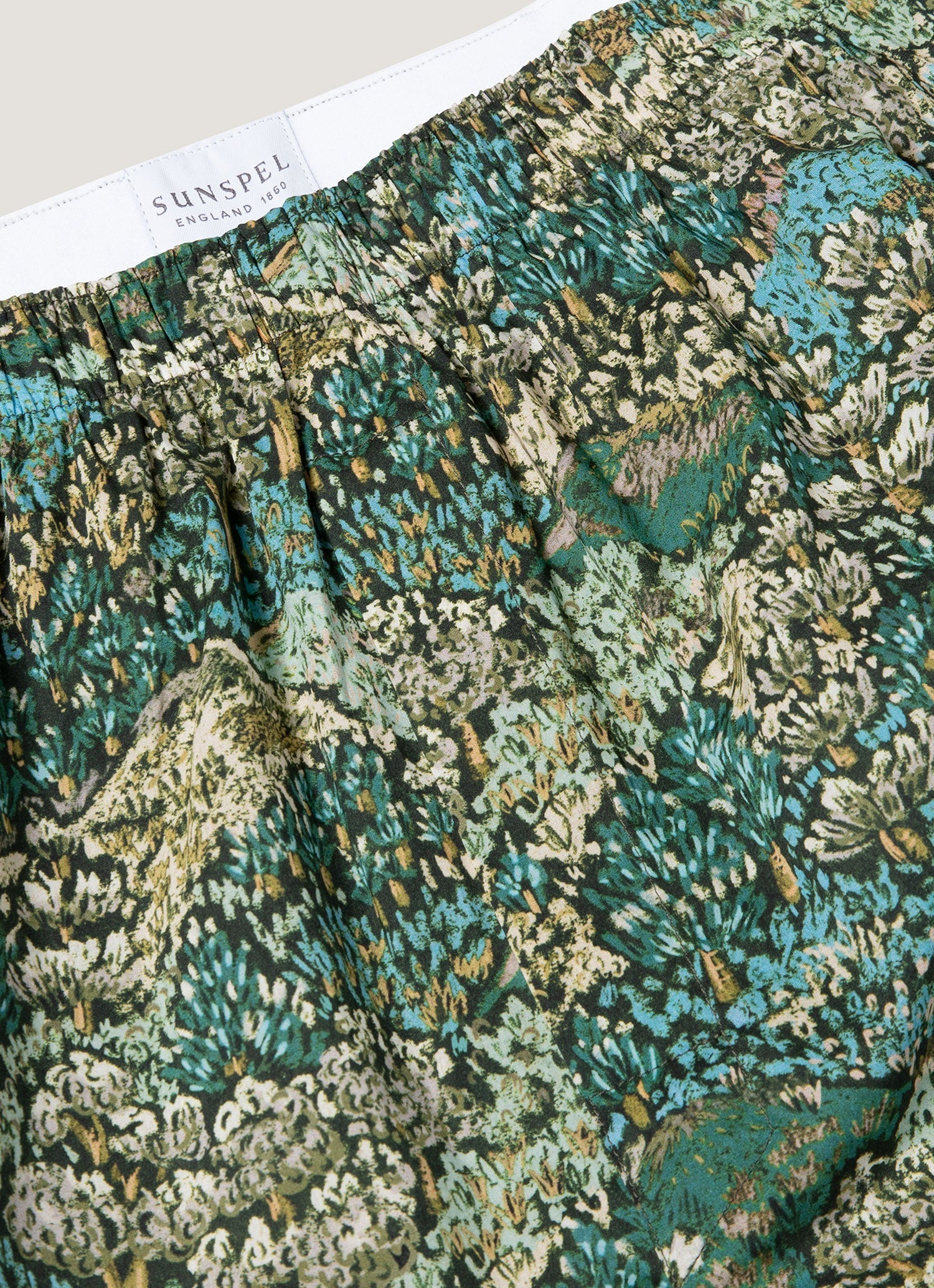 Men's Classic Boxer Short in Liberty Fabric in Hillside Green - Image 4