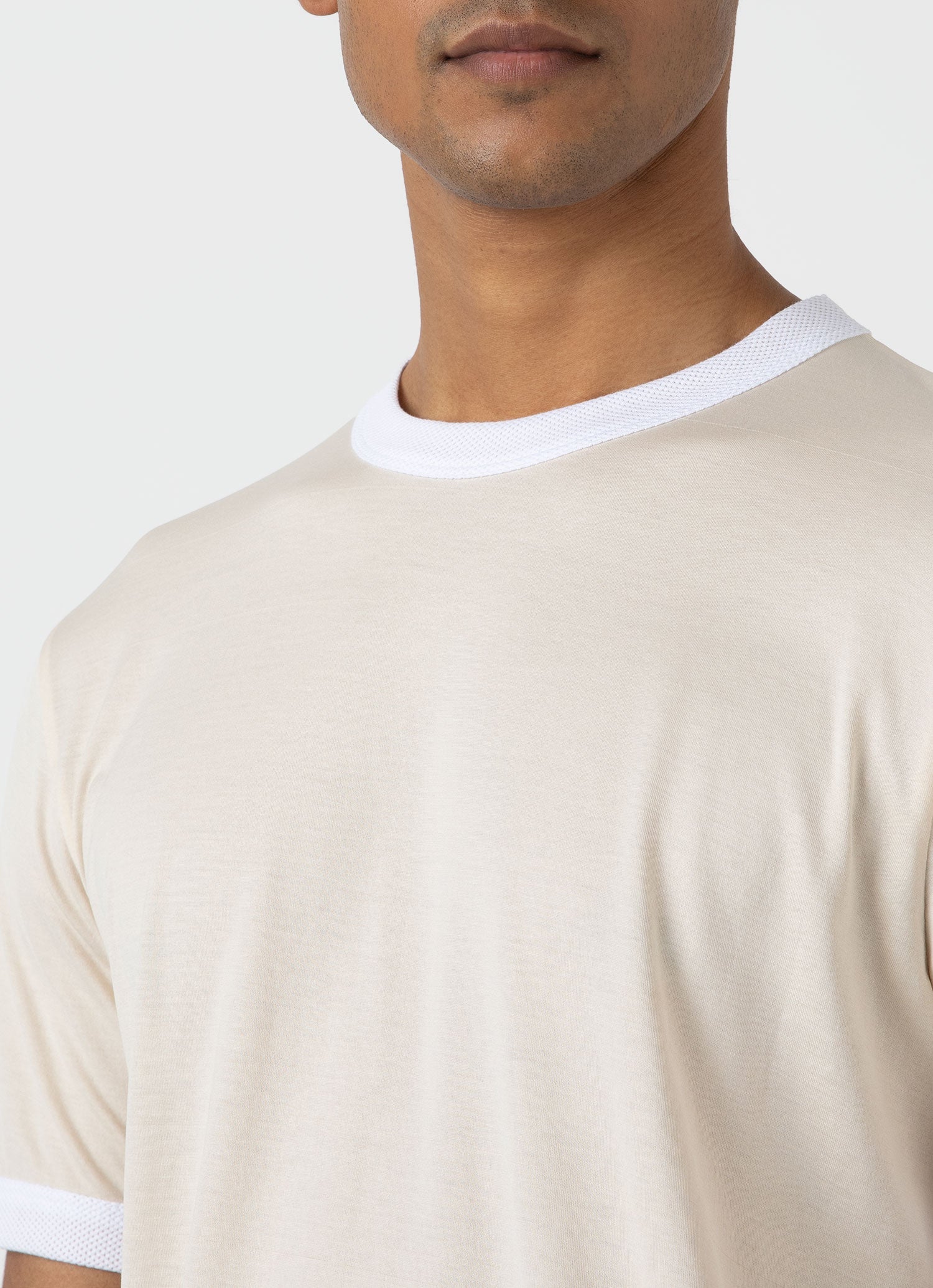 Men's Classic Ringer T-shirt in White - Image 6