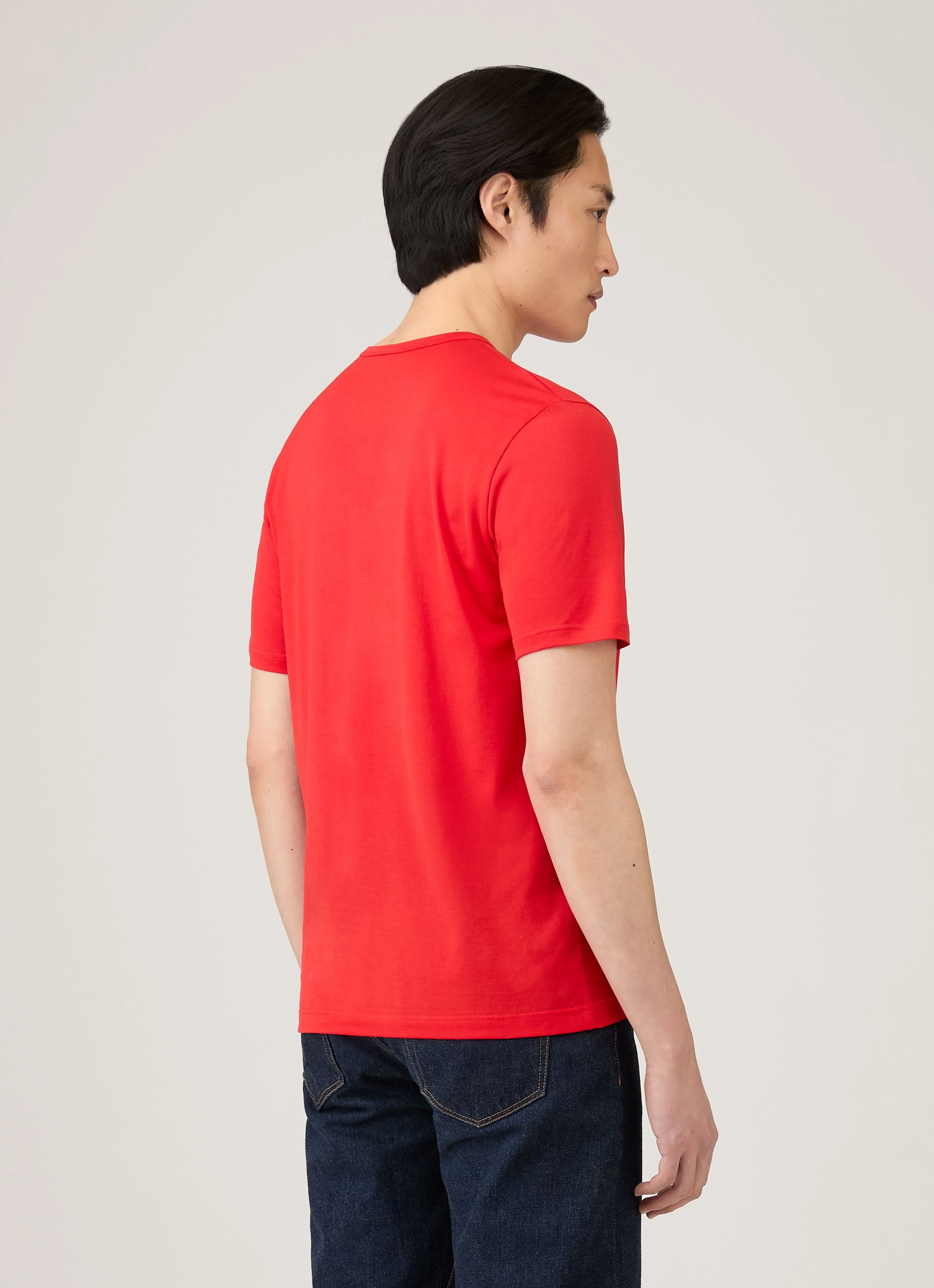 Men's Classic T-shirt in Bright Red - Image 5