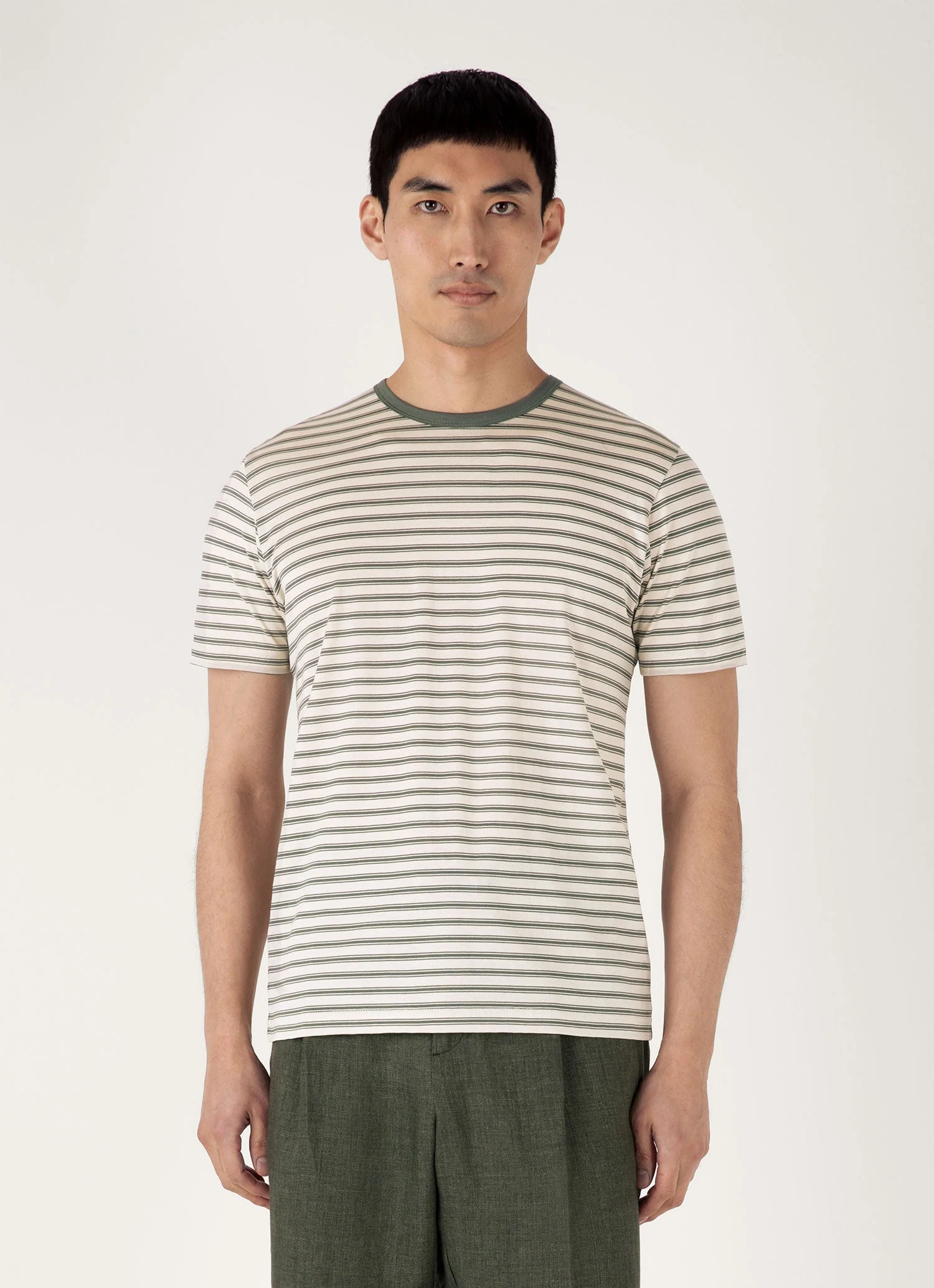 Men's Classic T-shirt in Dusk Green/Undyed - Image 2