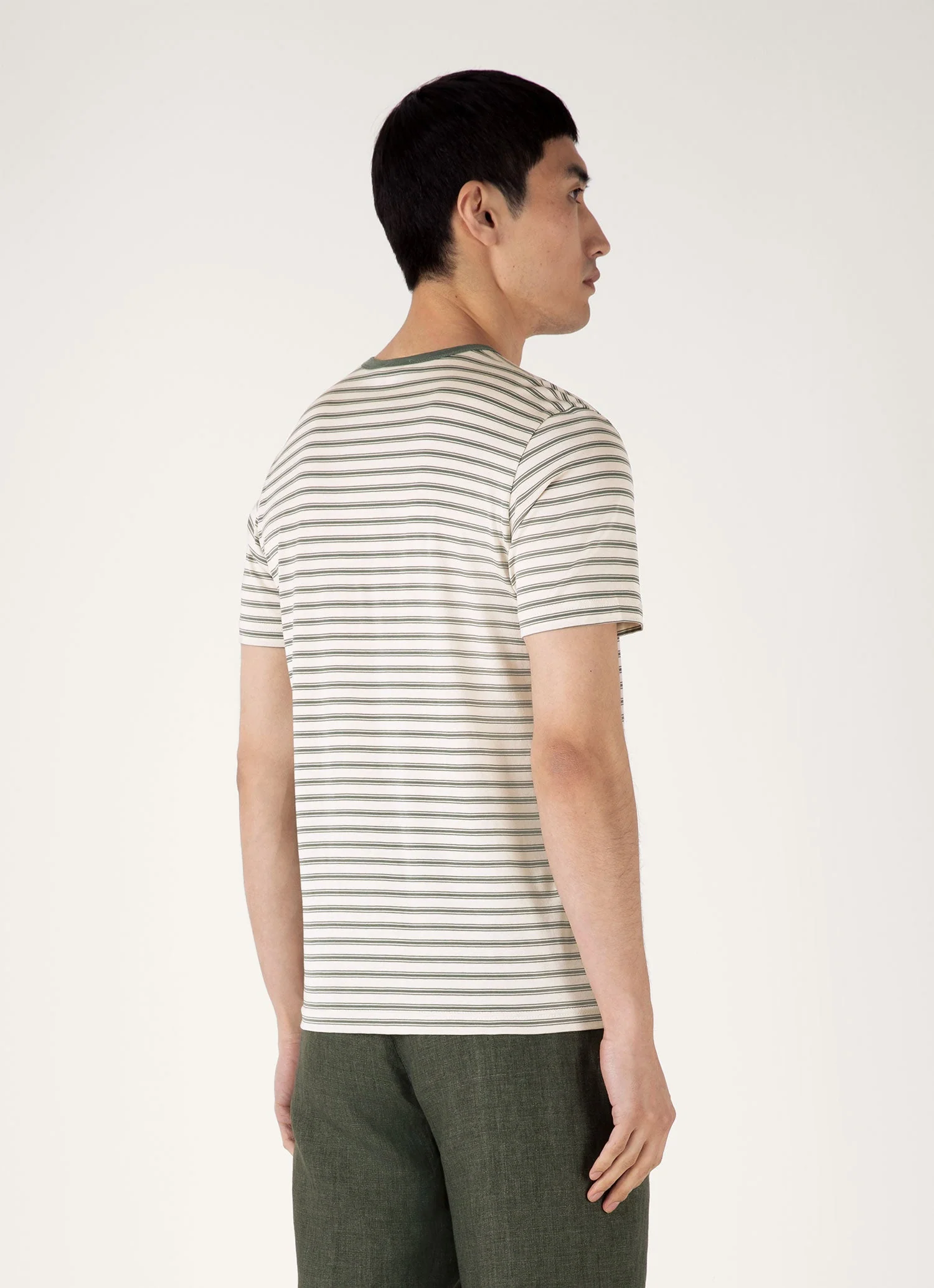 Men's Classic T-shirt in Dusk Green/Undyed - Image 5