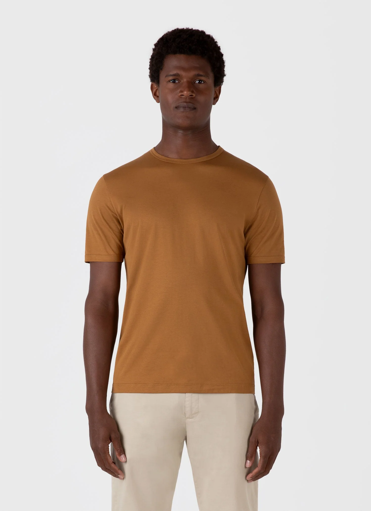 Men's Classic T-shirt in Golden Brown - Image 2