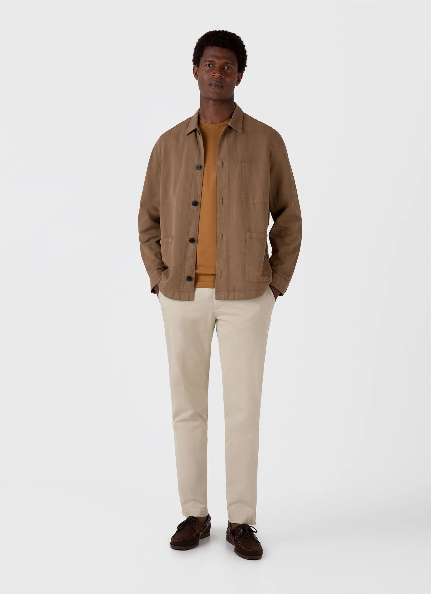 Men's Classic T-shirt in Golden Brown - Image 3