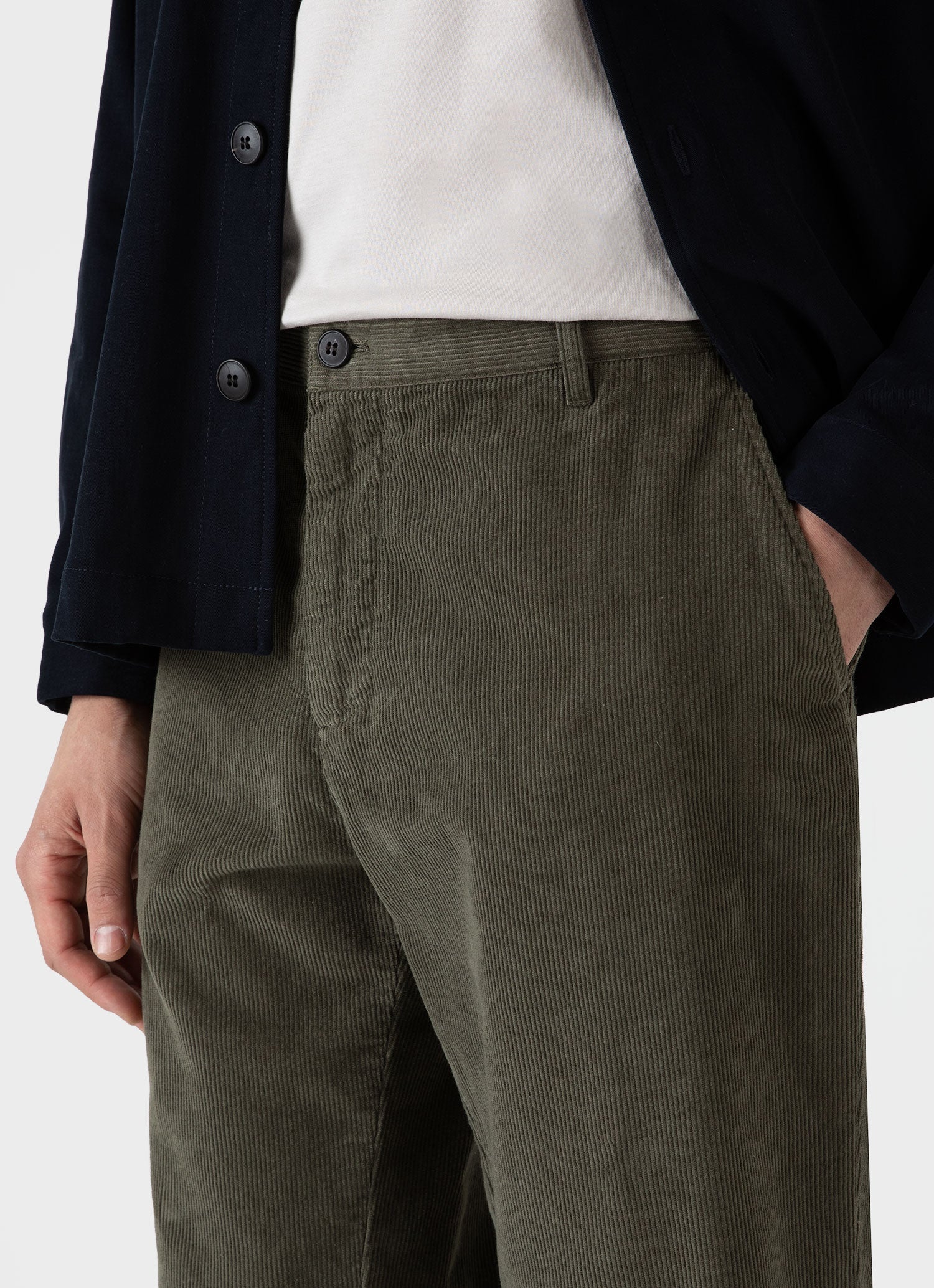 Men's Cord Chore Trouser in Khaki - Image 6
