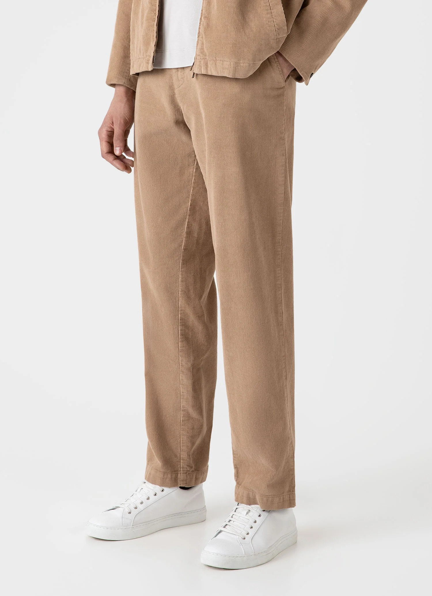 Men's Cord Chore Trouser in Sandstone - Image 3