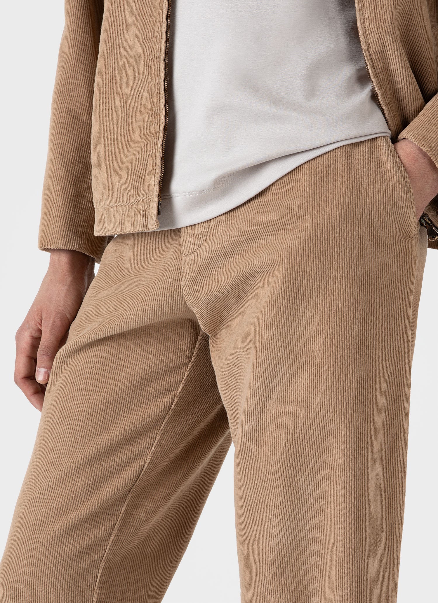 Men's Cord Chore Trouser in Sandstone - Image 6