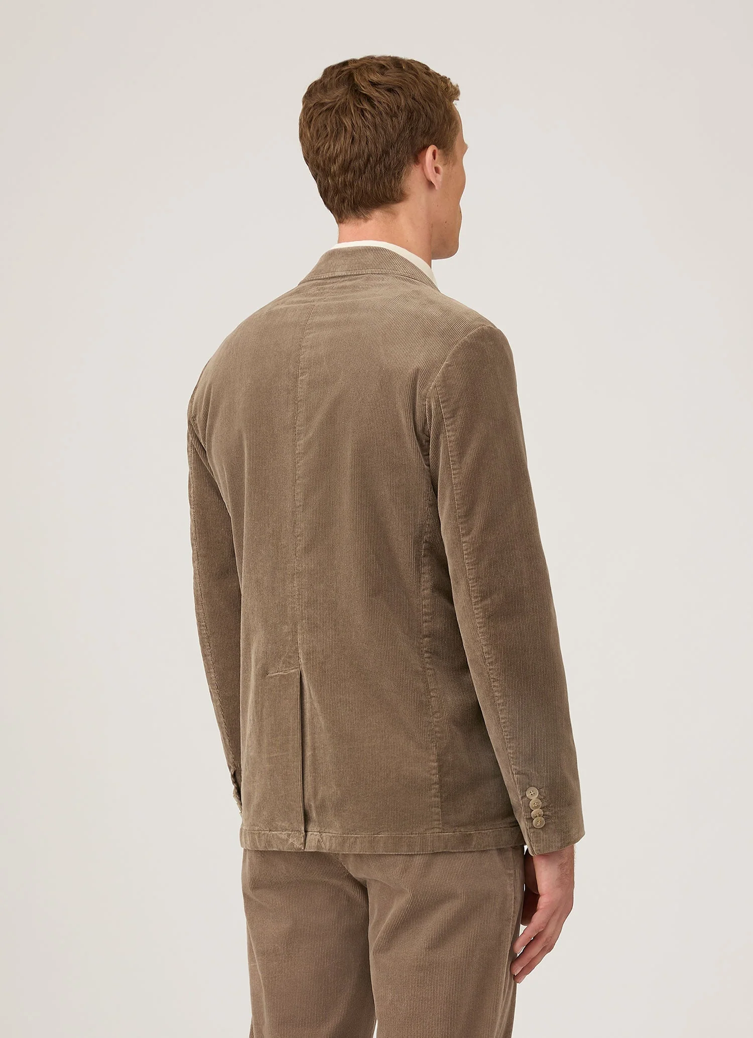 Men's Corduroy Blazer in Bark - Image 5