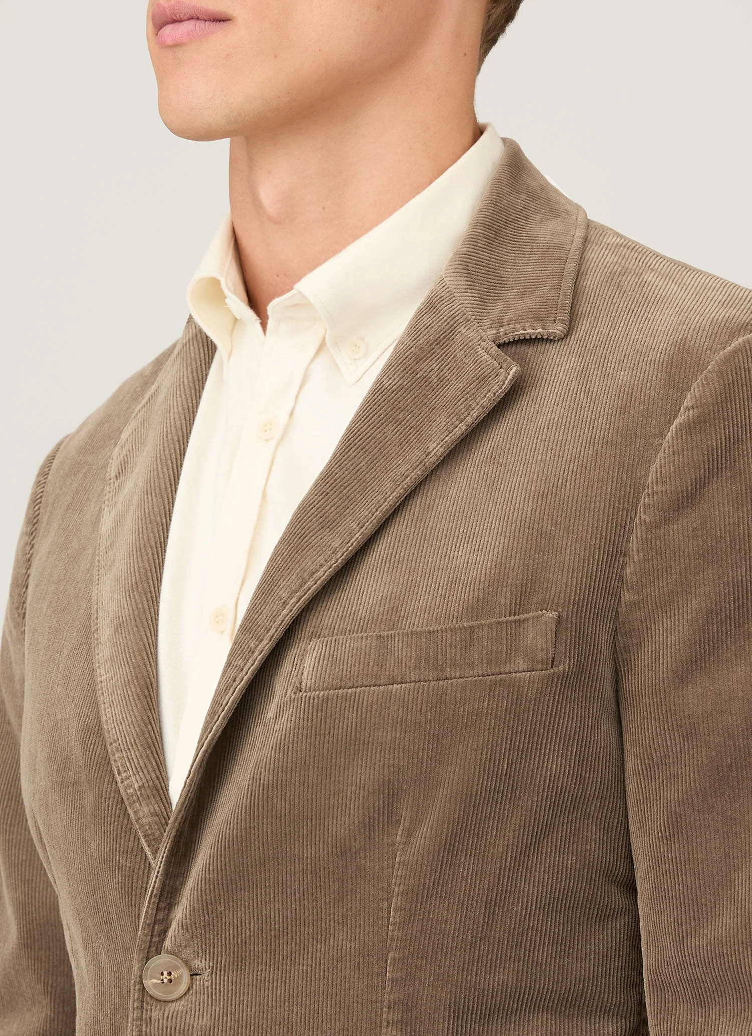 Men's Corduroy Blazer in Bark - Image 6