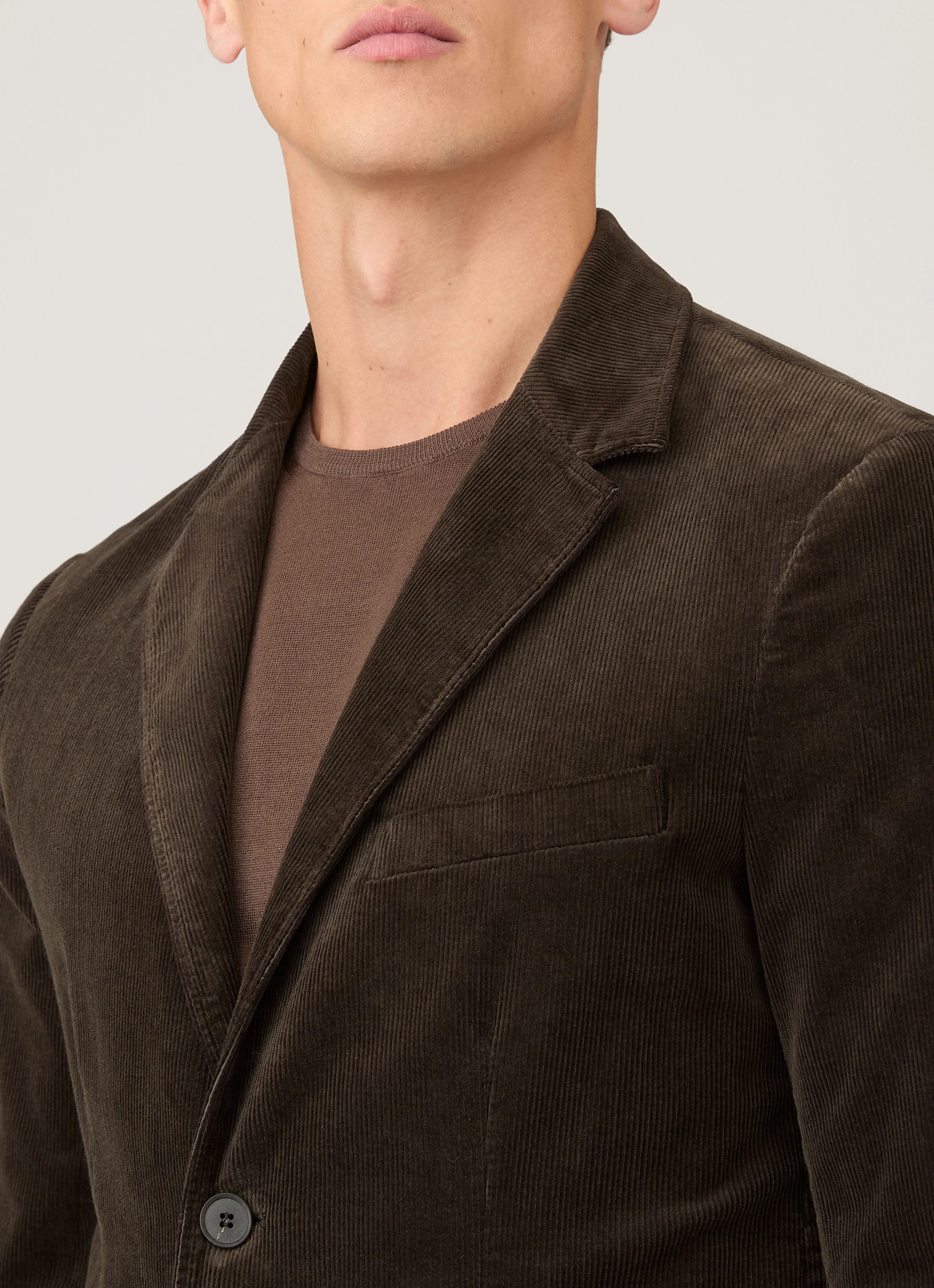 Men's Corduroy Blazer in Coffee - Image 6