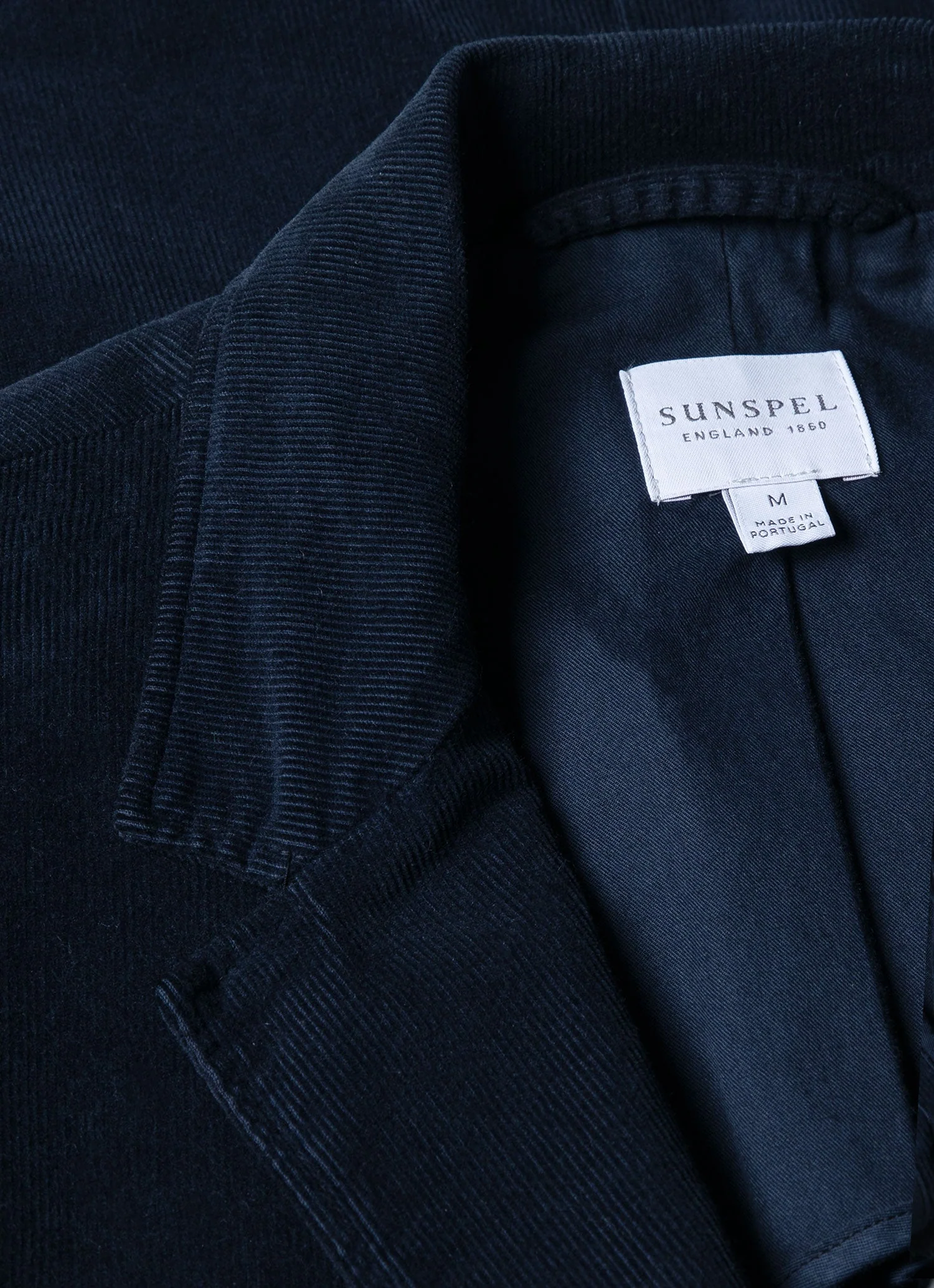 Men's Fine Corduroy Blazer in Navy - Image 4