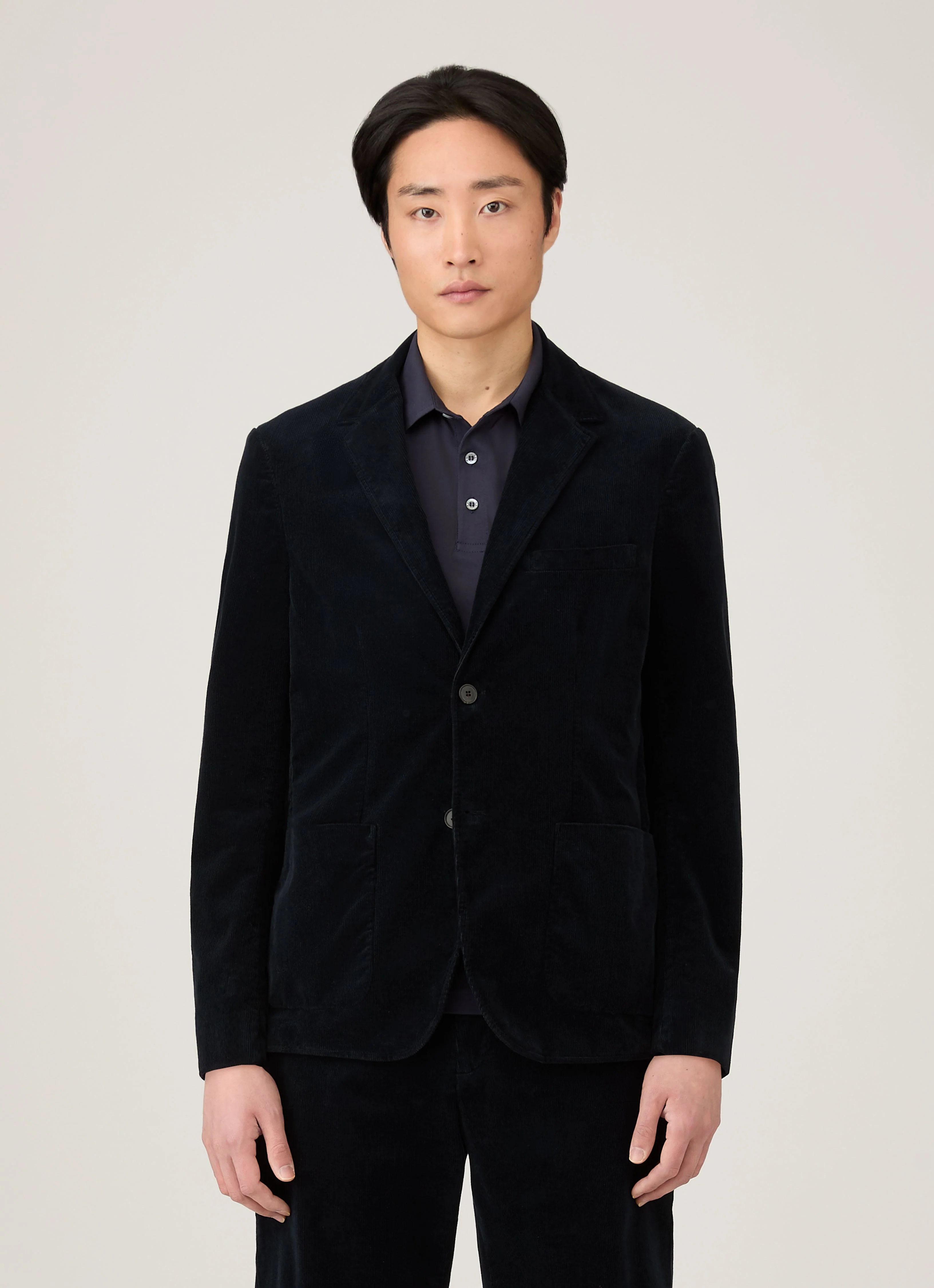 Men's Corduroy Blazer in Navy - Image 2