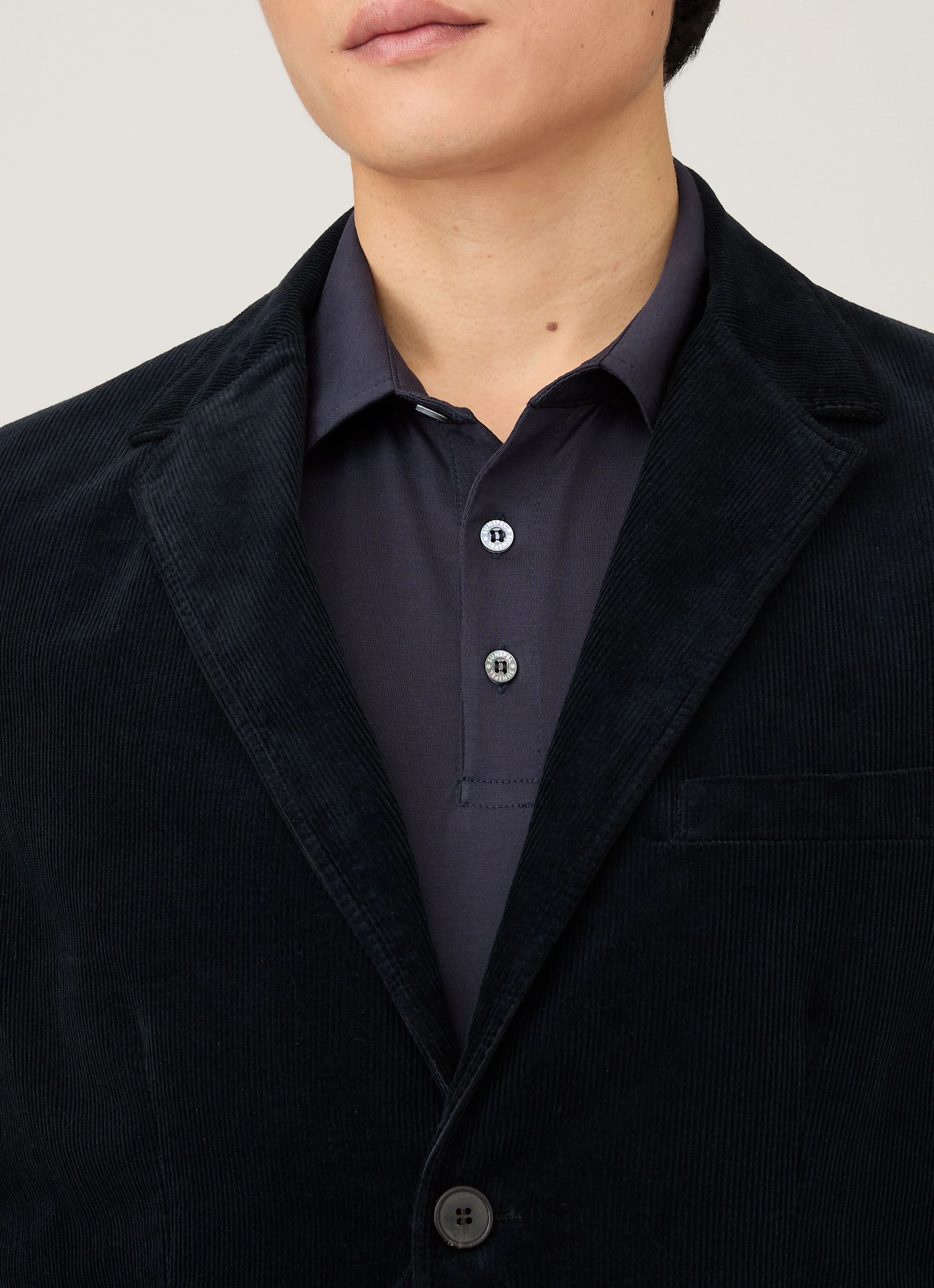 Men's Corduroy Blazer in Navy - Image 6
