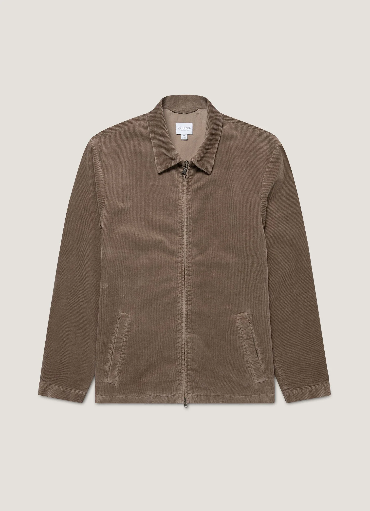 Men's Corduroy Harrington Jacket in Bark