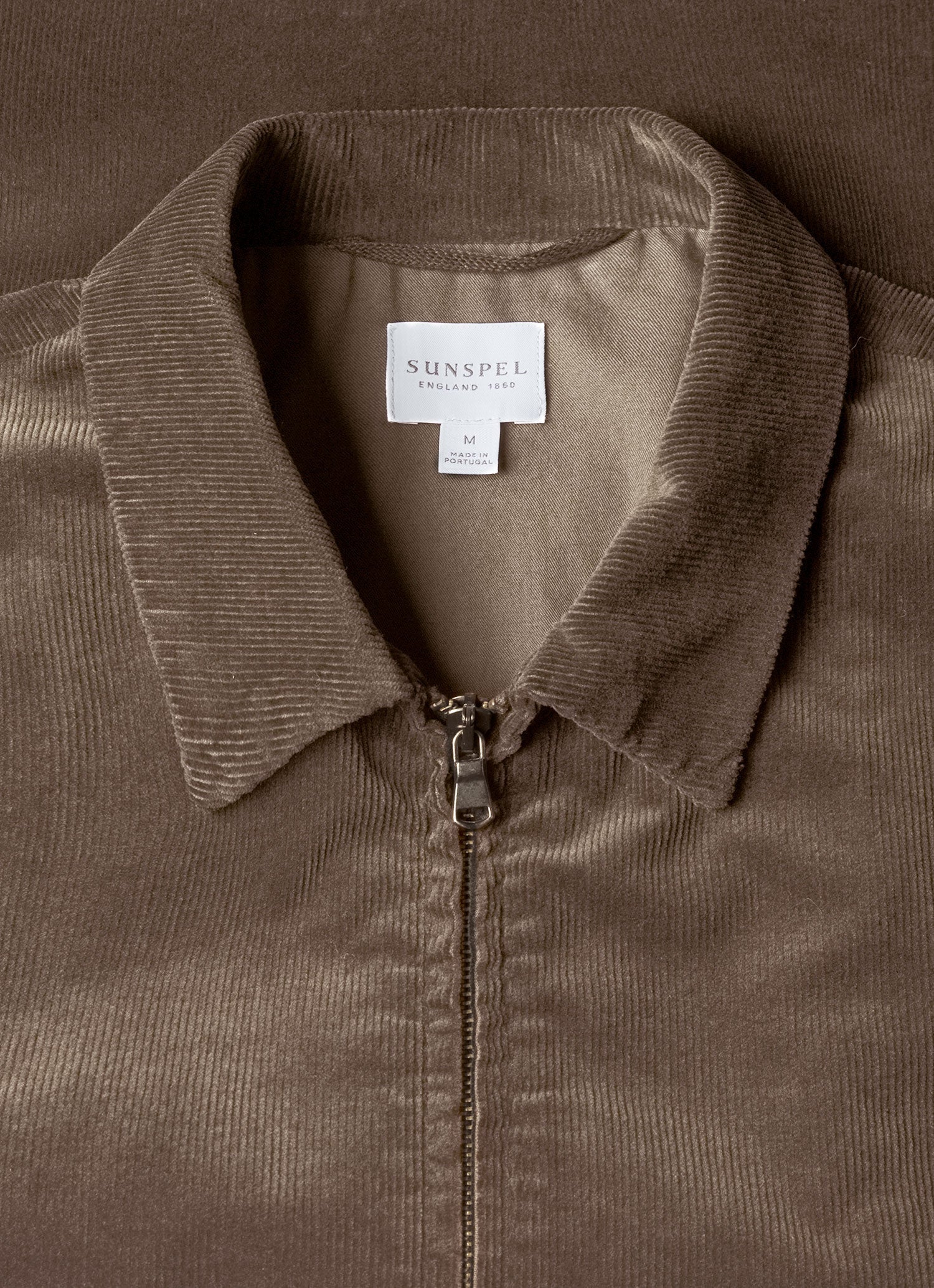 Men's Corduroy Harrington Jacket in Bark - Image 4