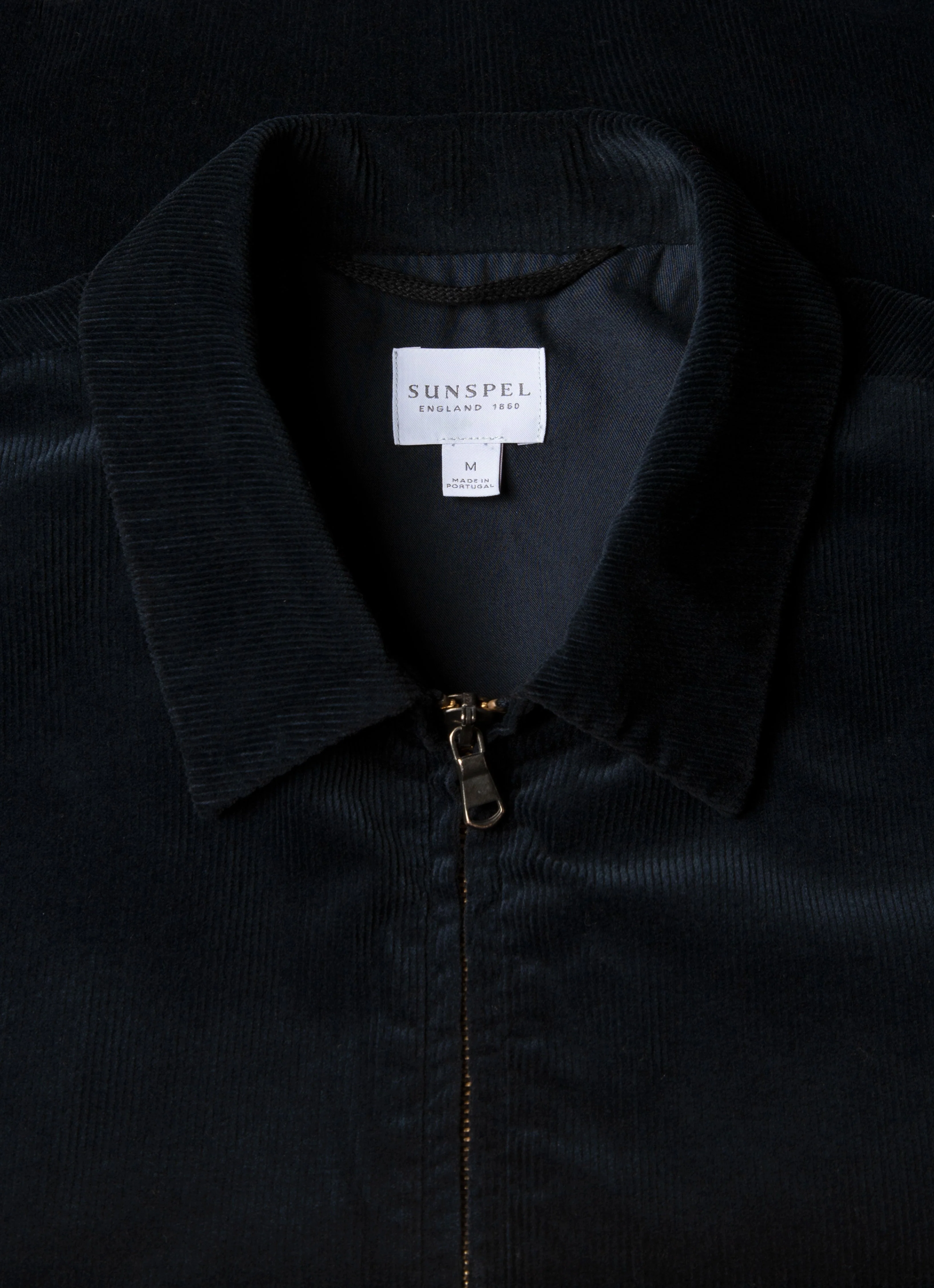 Men's Corduroy Harrington Jacket in Navy - Image 4