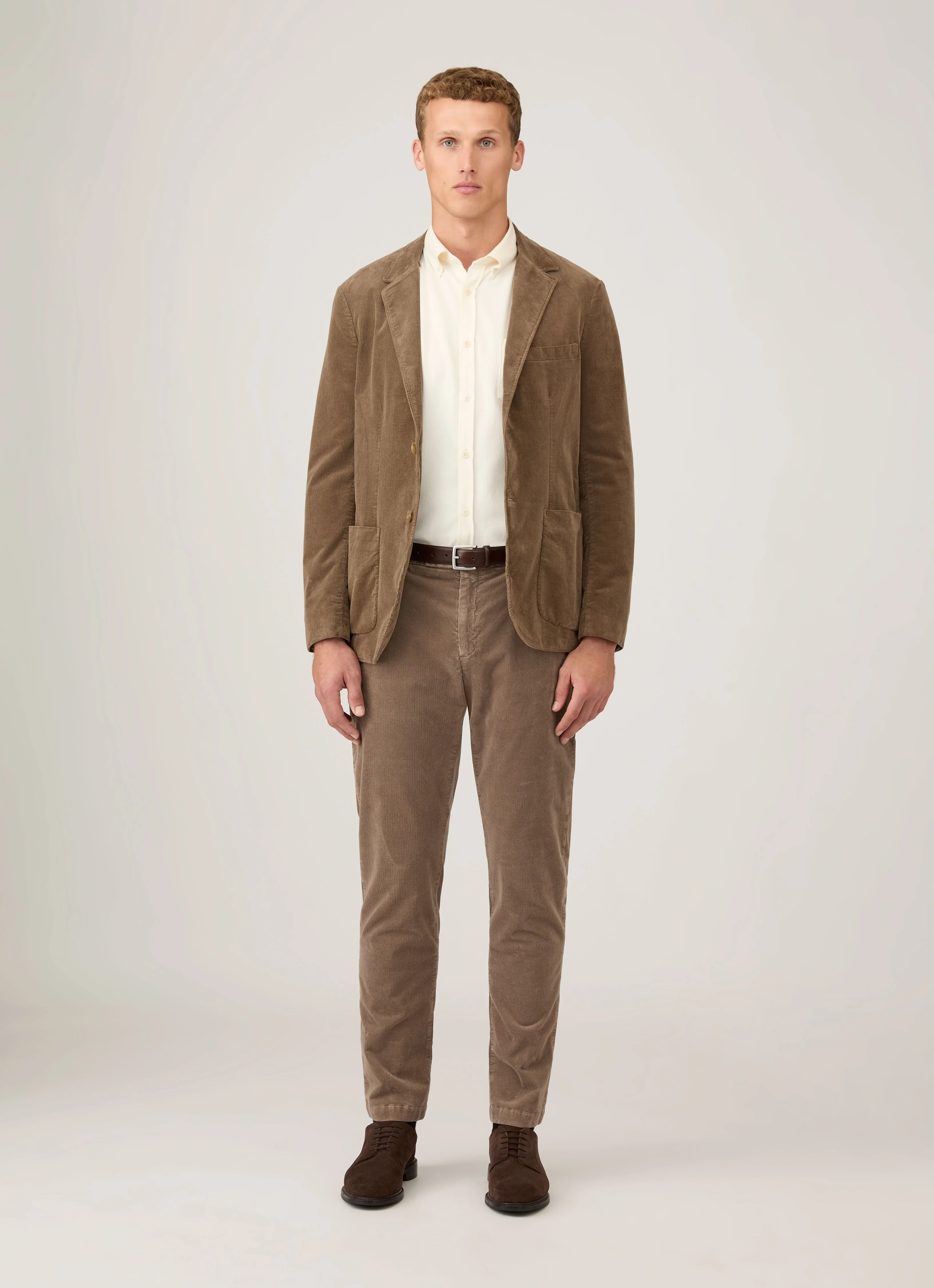 Men's Corduroy Trouser in Bark - Image 3