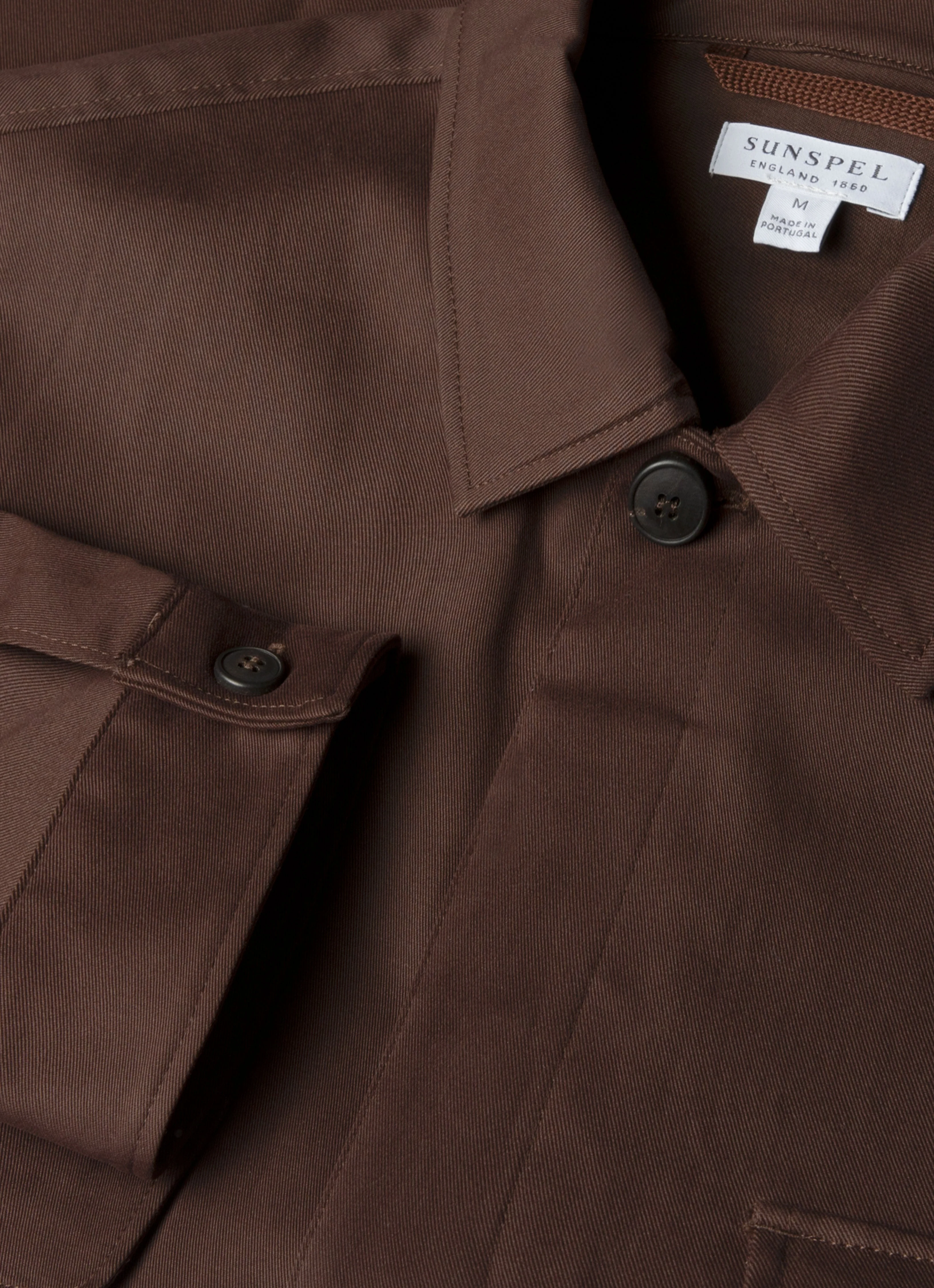 Men's Cotton Cashmere Overshirt in Truffle - Image 4