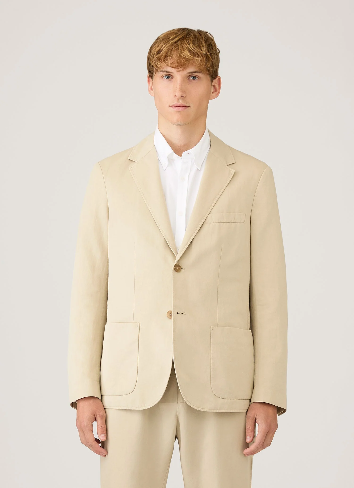 Men's Cotton Linen Blazer in Hazelwood - Image 2