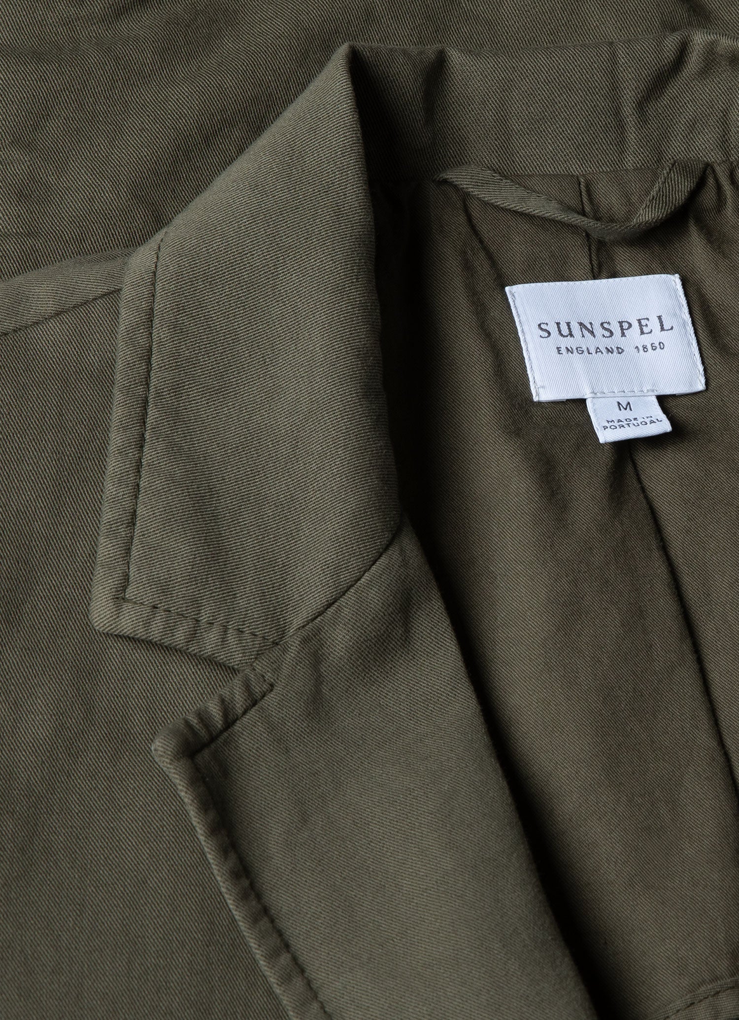 Men's Cotton Linen Unstructured Blazer in Khaki - Image 4