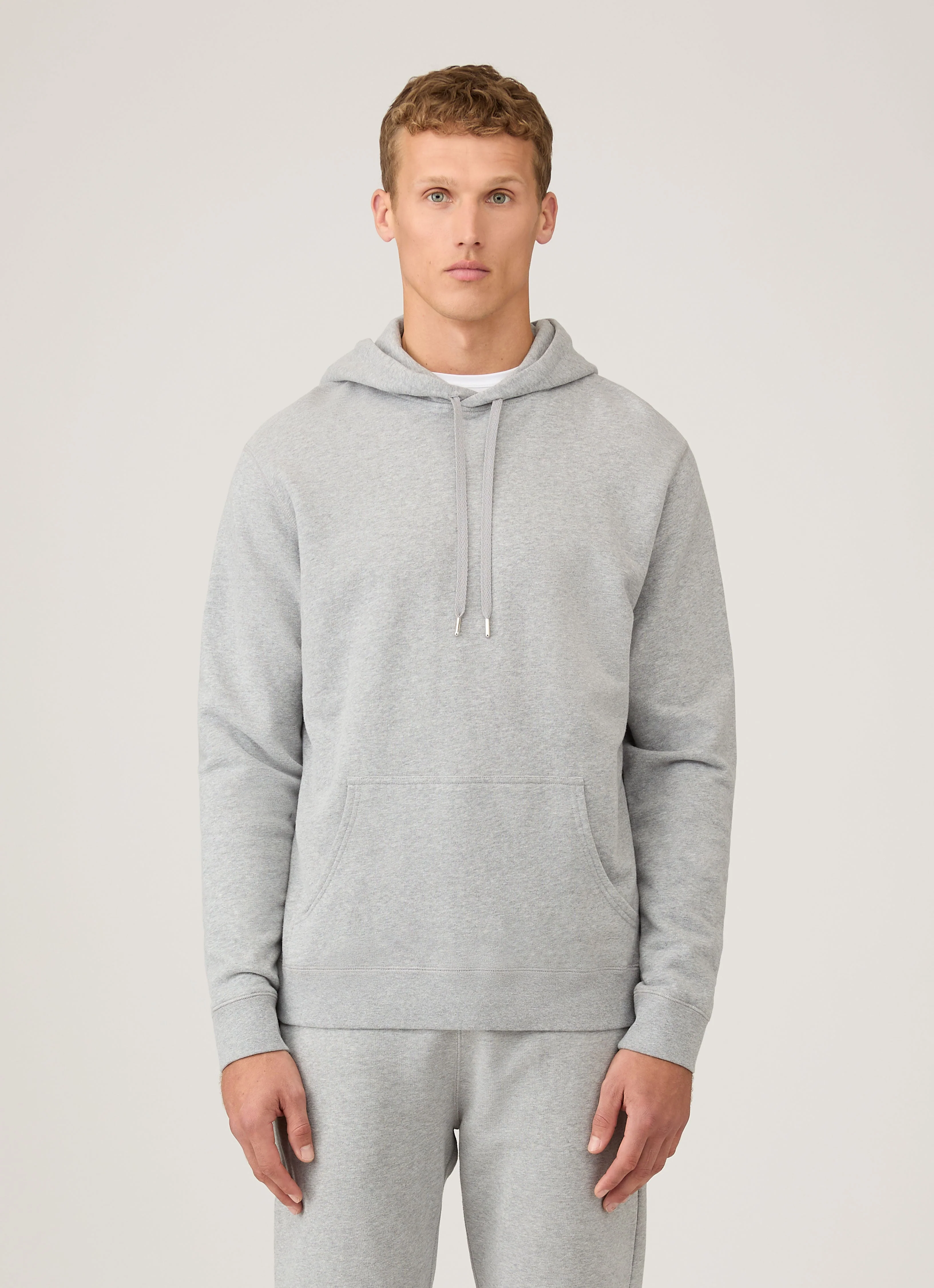 Men's Loopback Hoodie in Grey Melange - Image 2