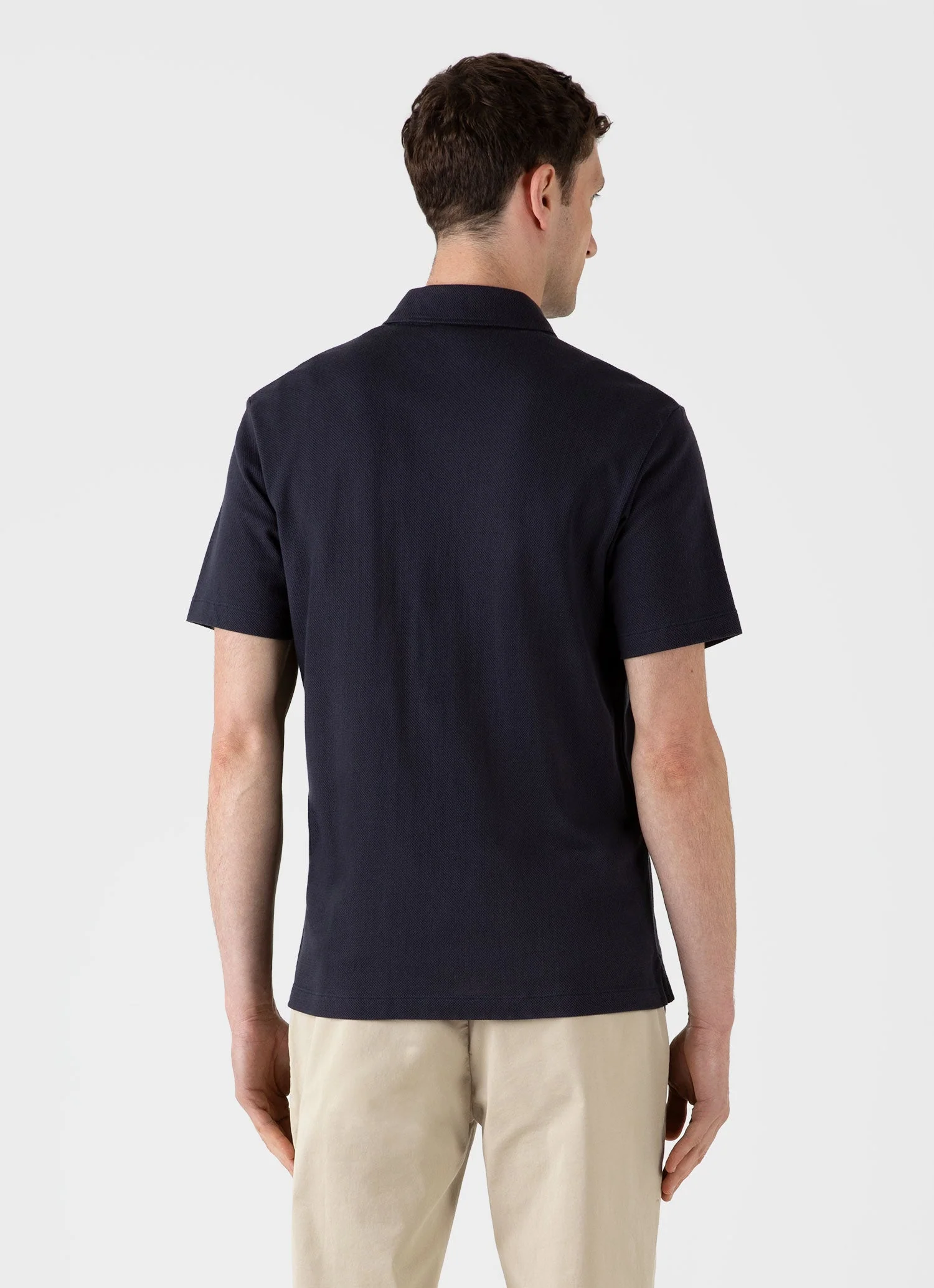 Men's Riviera Camp Collar Shirt in Navy - Image 5