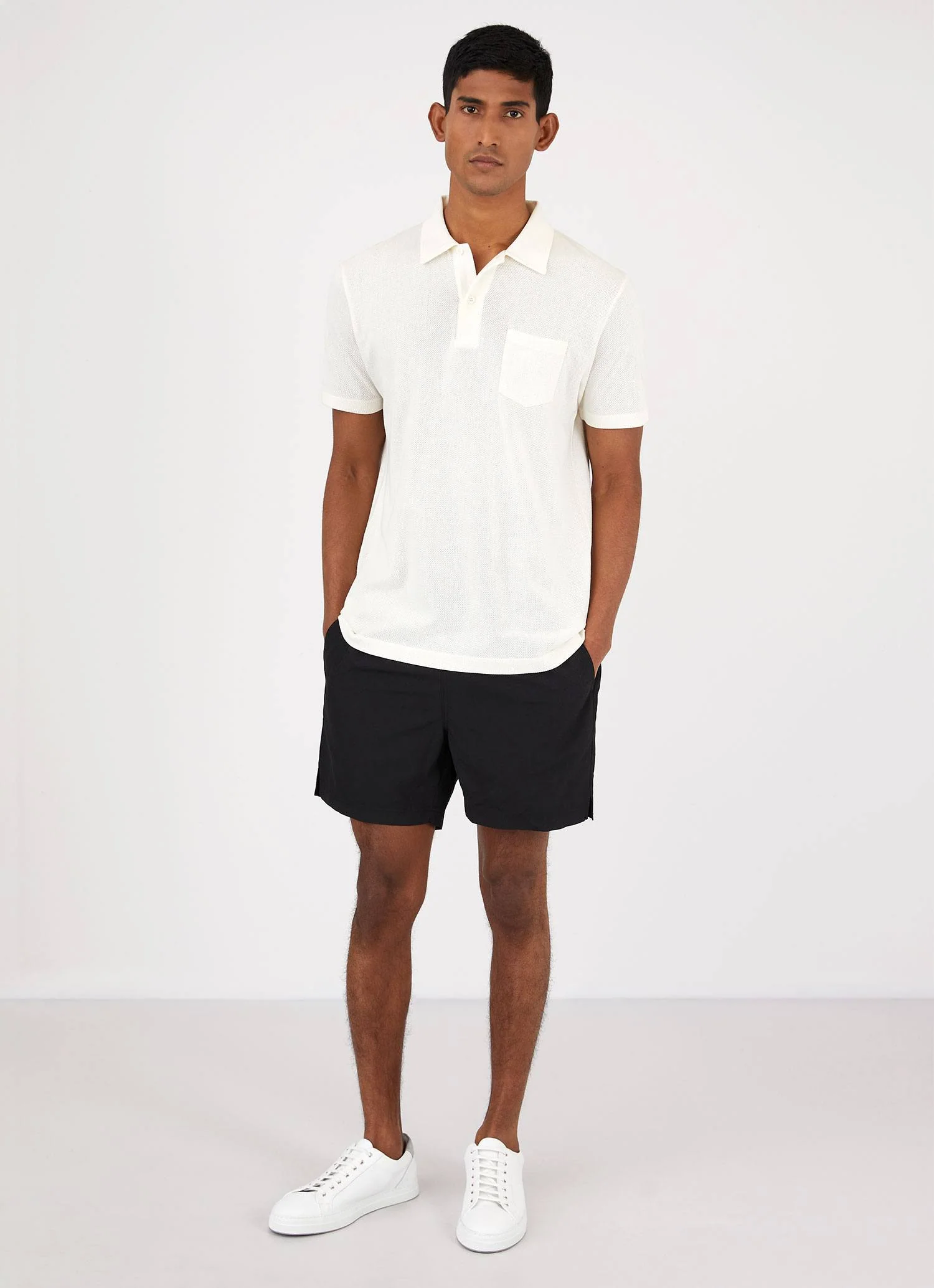 Men's Riviera Polo Shirt in Archive White - Image 3