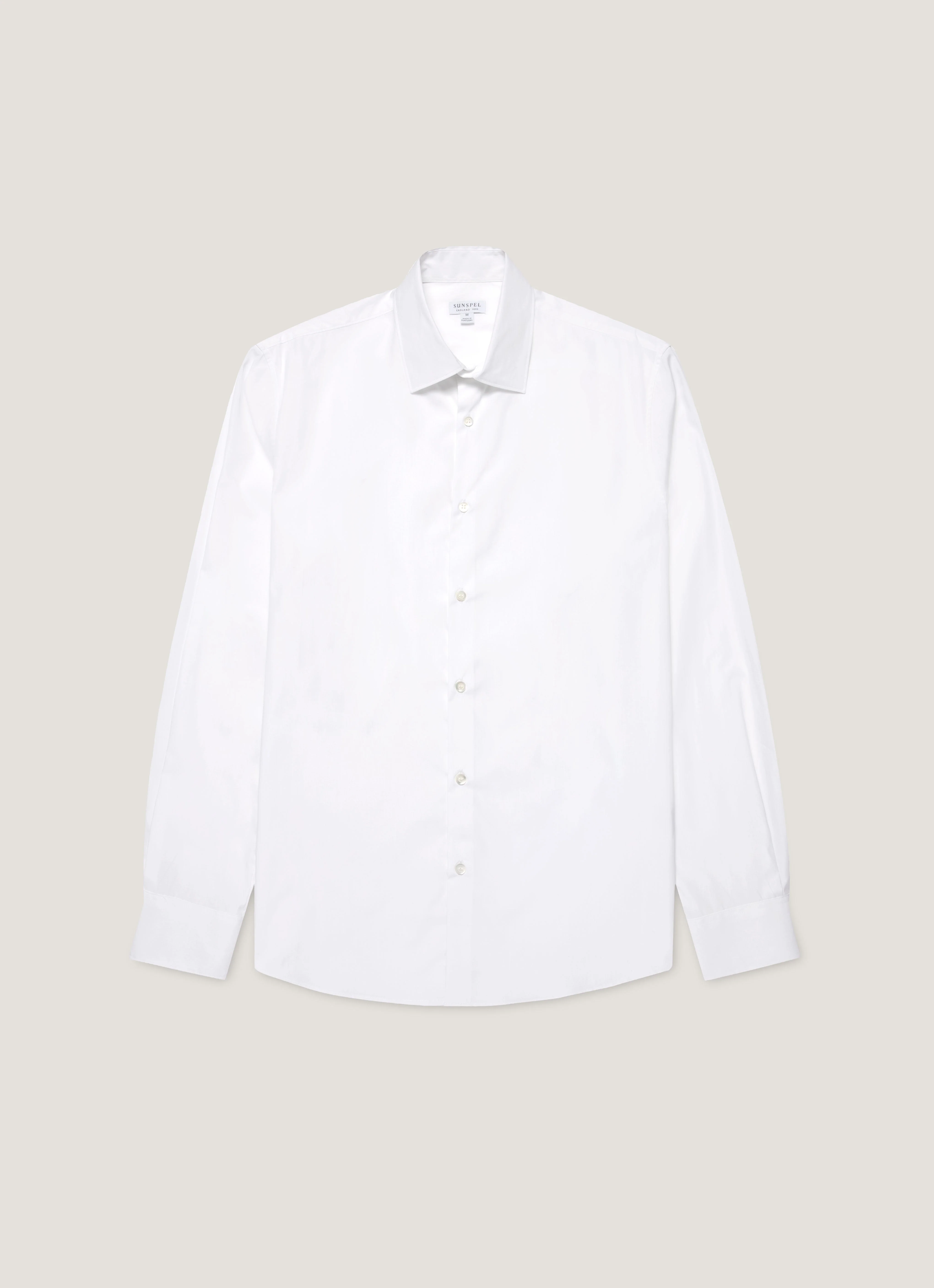 Men's Cotton Stretch Shirt in White