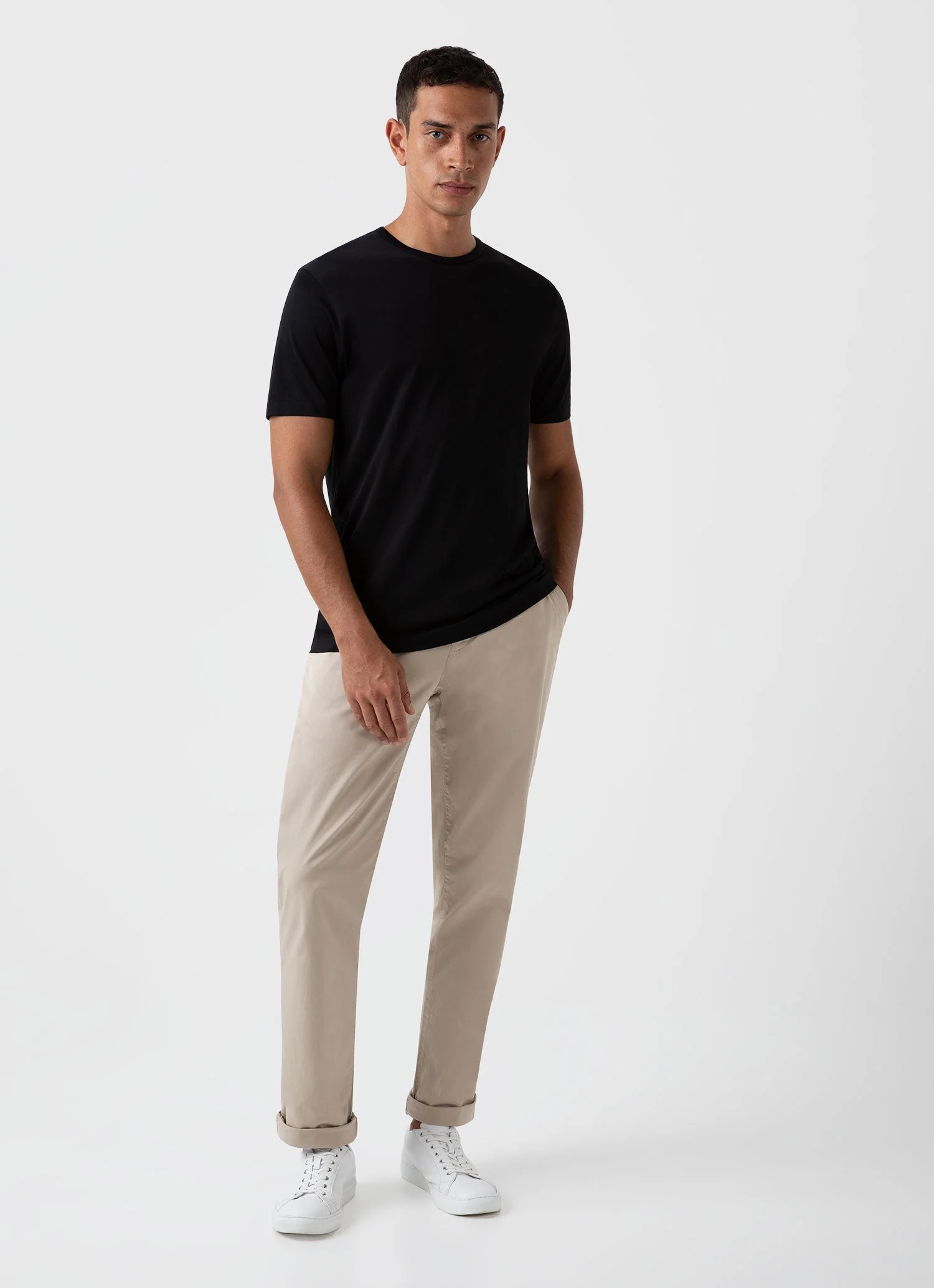 Men's Slim Fit Chino in Light Stone - Image 2