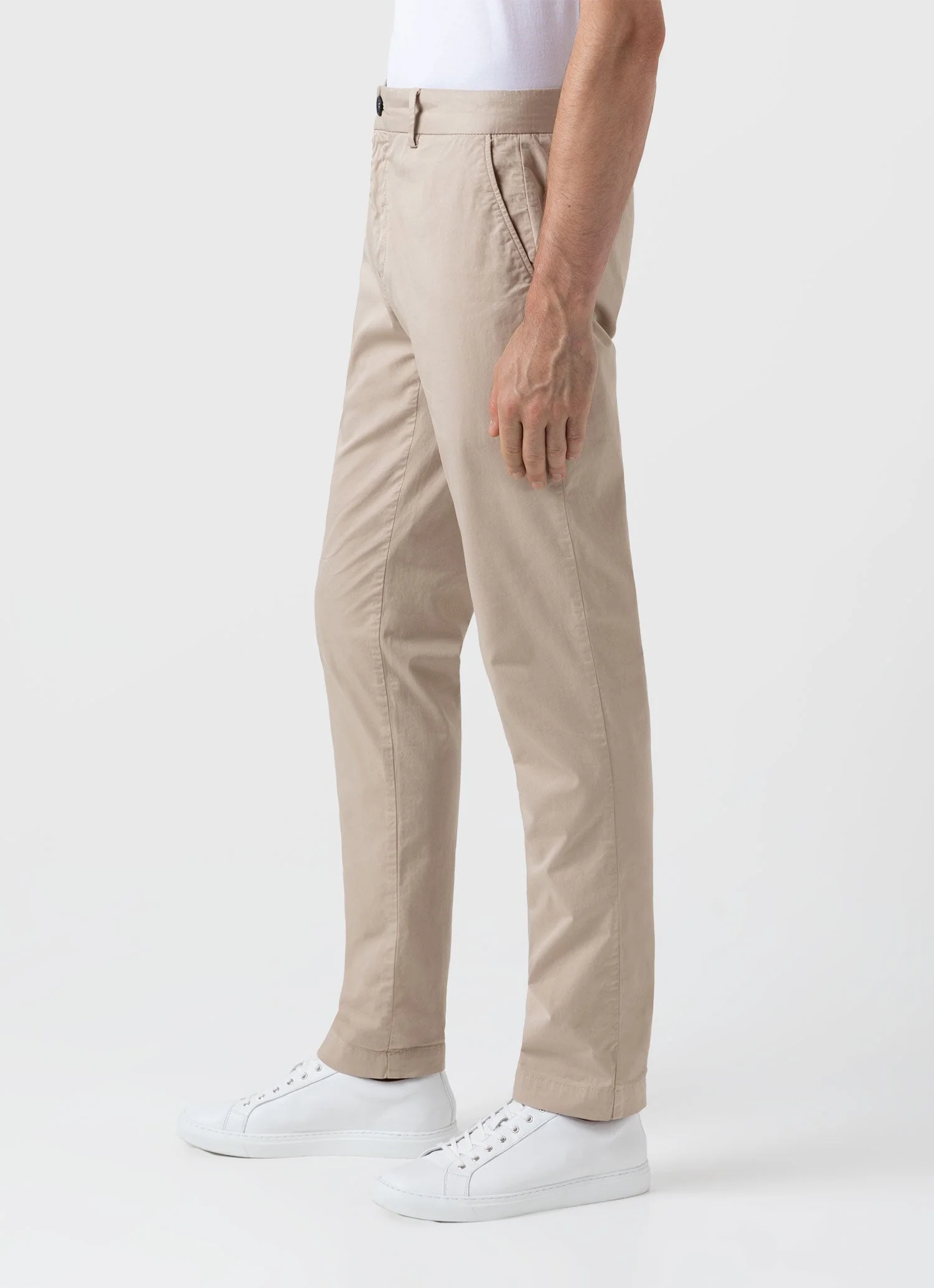 Men's Slim Fit Chino in Light Stone - Image 6