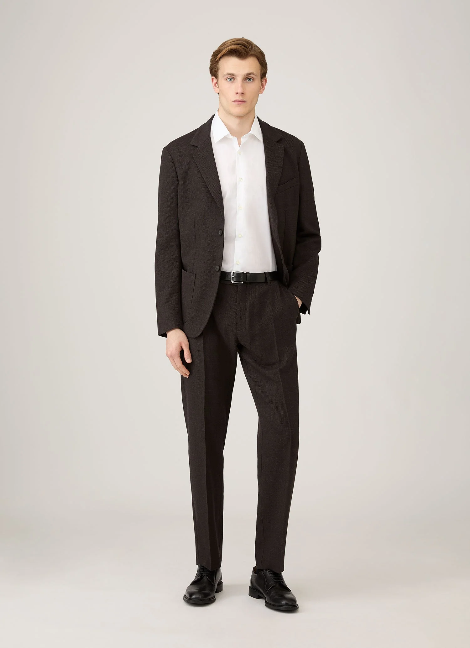 Men's Smart Poplin Shirt in White - Image 3