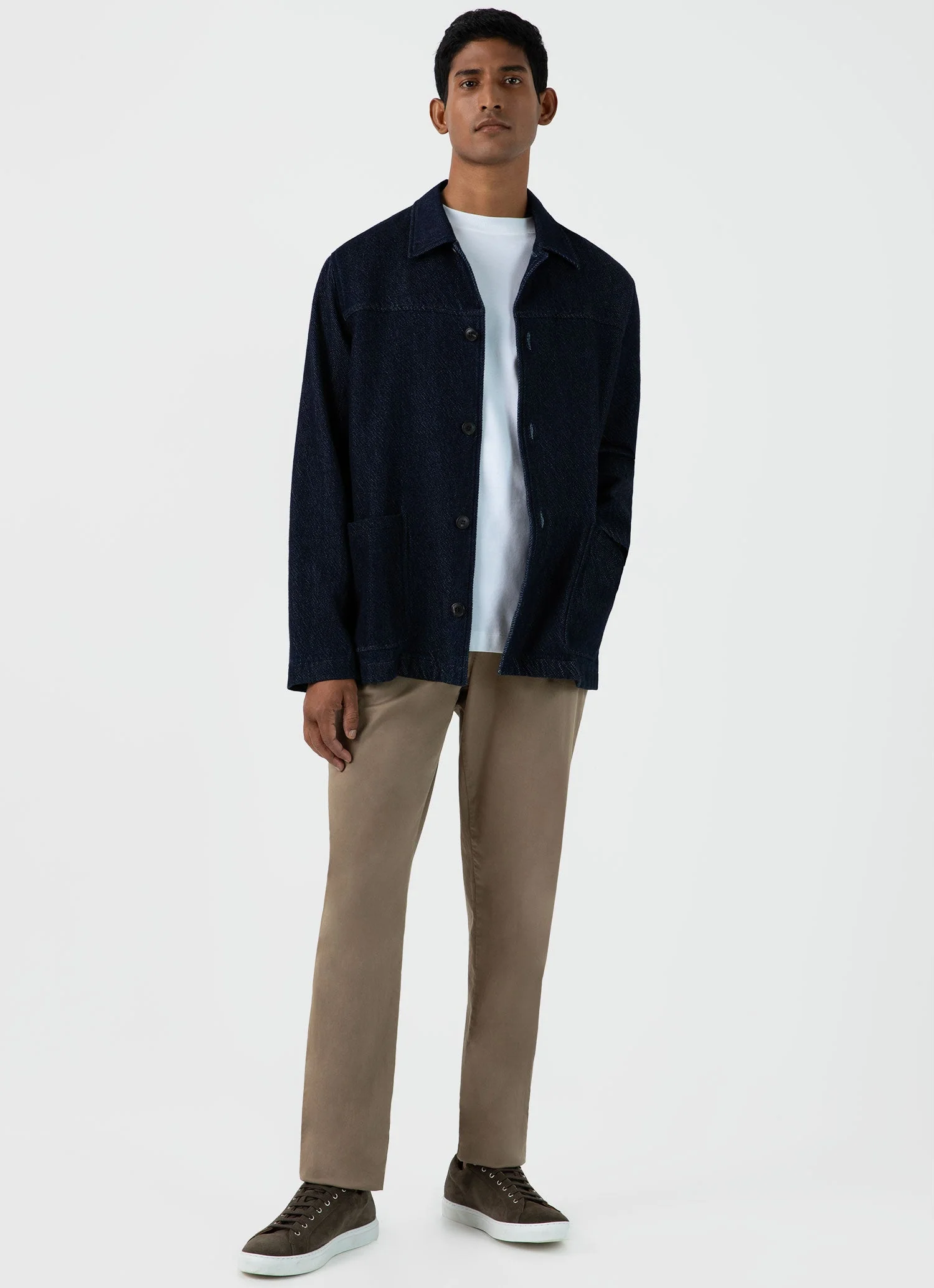 Men's Denim Chore Jacket in Selvedge Denim - Image 3
